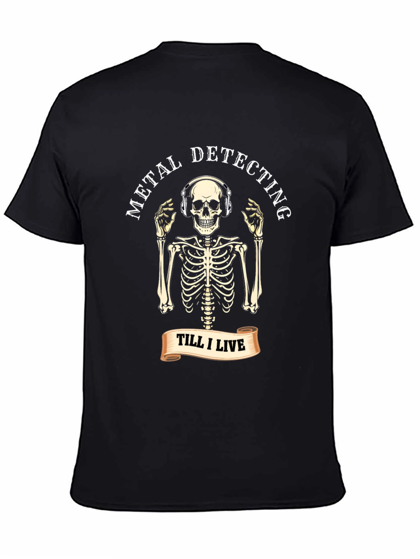 Metal Detecting Skeleton T-Shirt