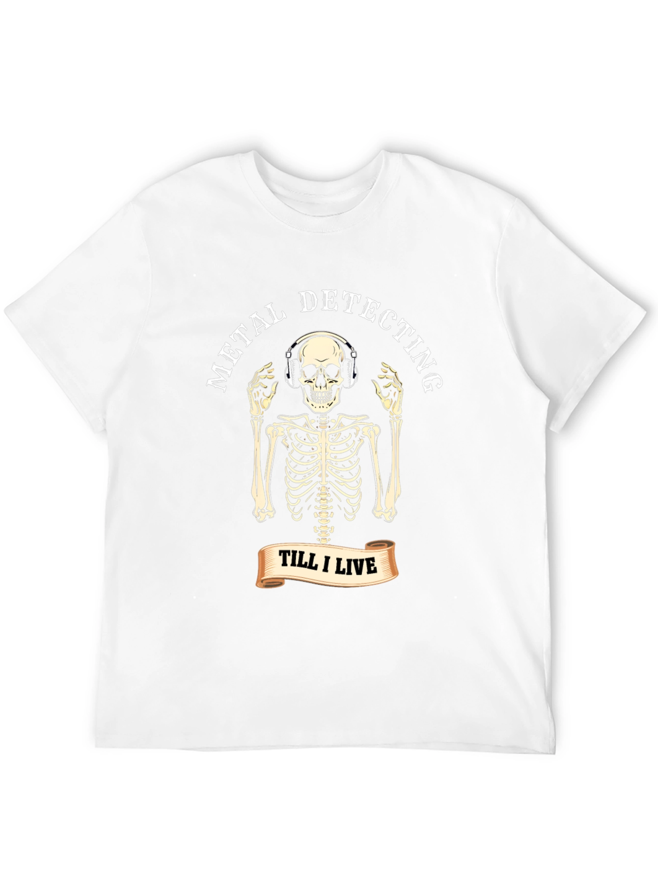 Metal Detecting Skeleton T-Shirt