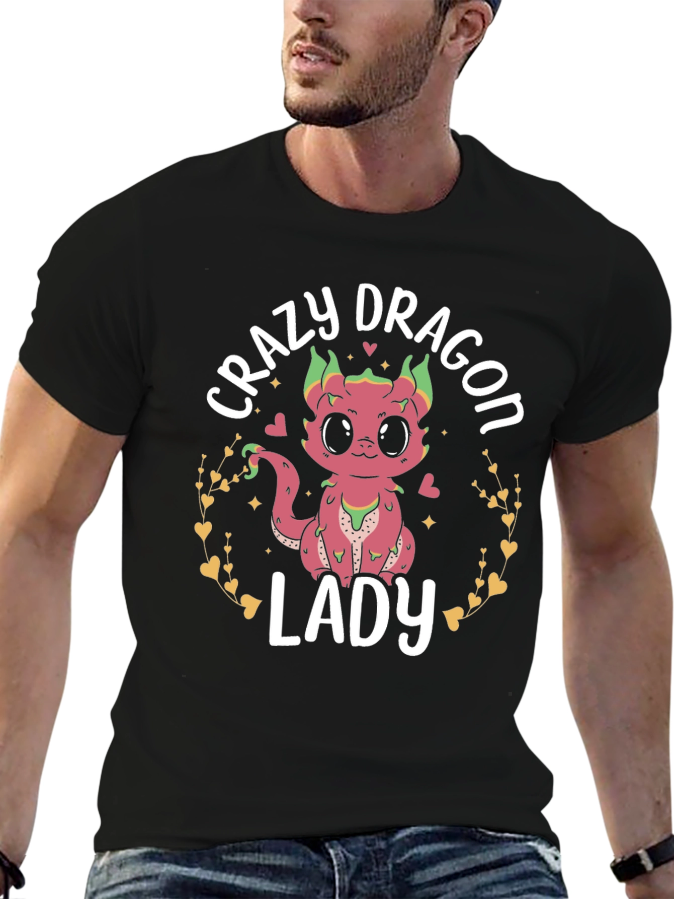 Crazy Dragon Lady T-Shirt Cute Graphic Tee