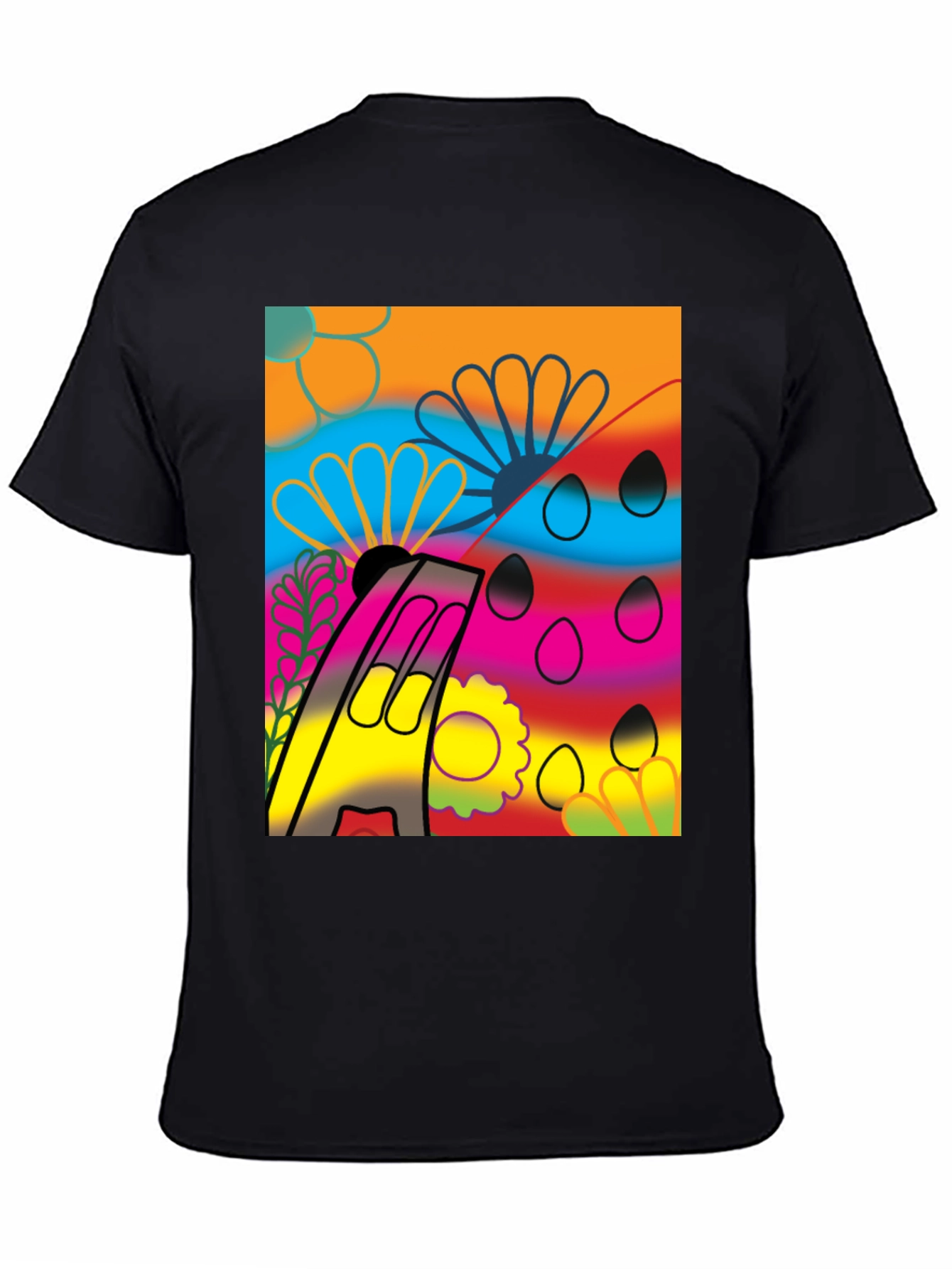 Abstract Floral Graphic Tee - Modern Art Shirt