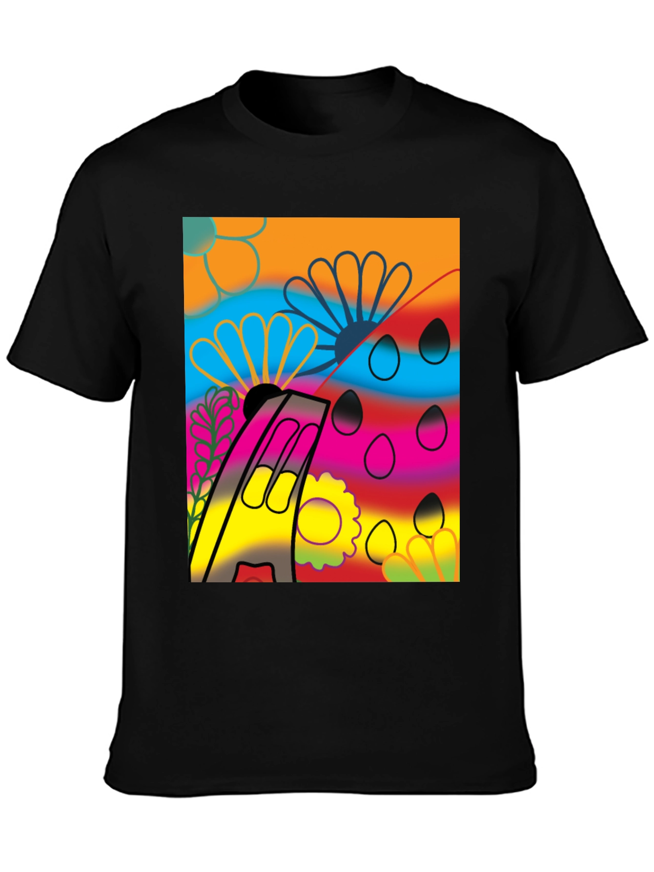 Abstract Floral Graphic Tee - Modern Art Shirt