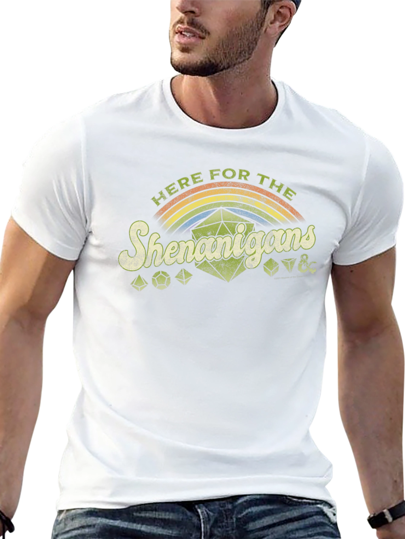 Here For The Shenanigans Black Graphic T-Shirt