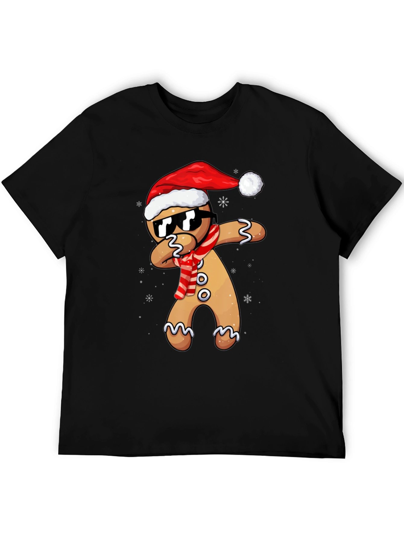 Gingerbread Man Dabbing Christmas T-Shirt