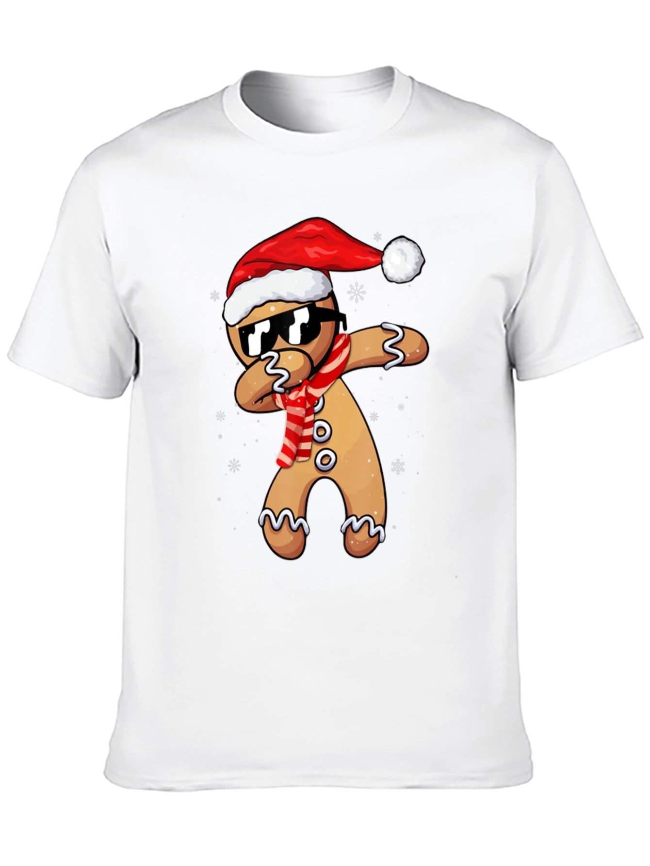 Gingerbread Man Dabbing Christmas T-Shirt