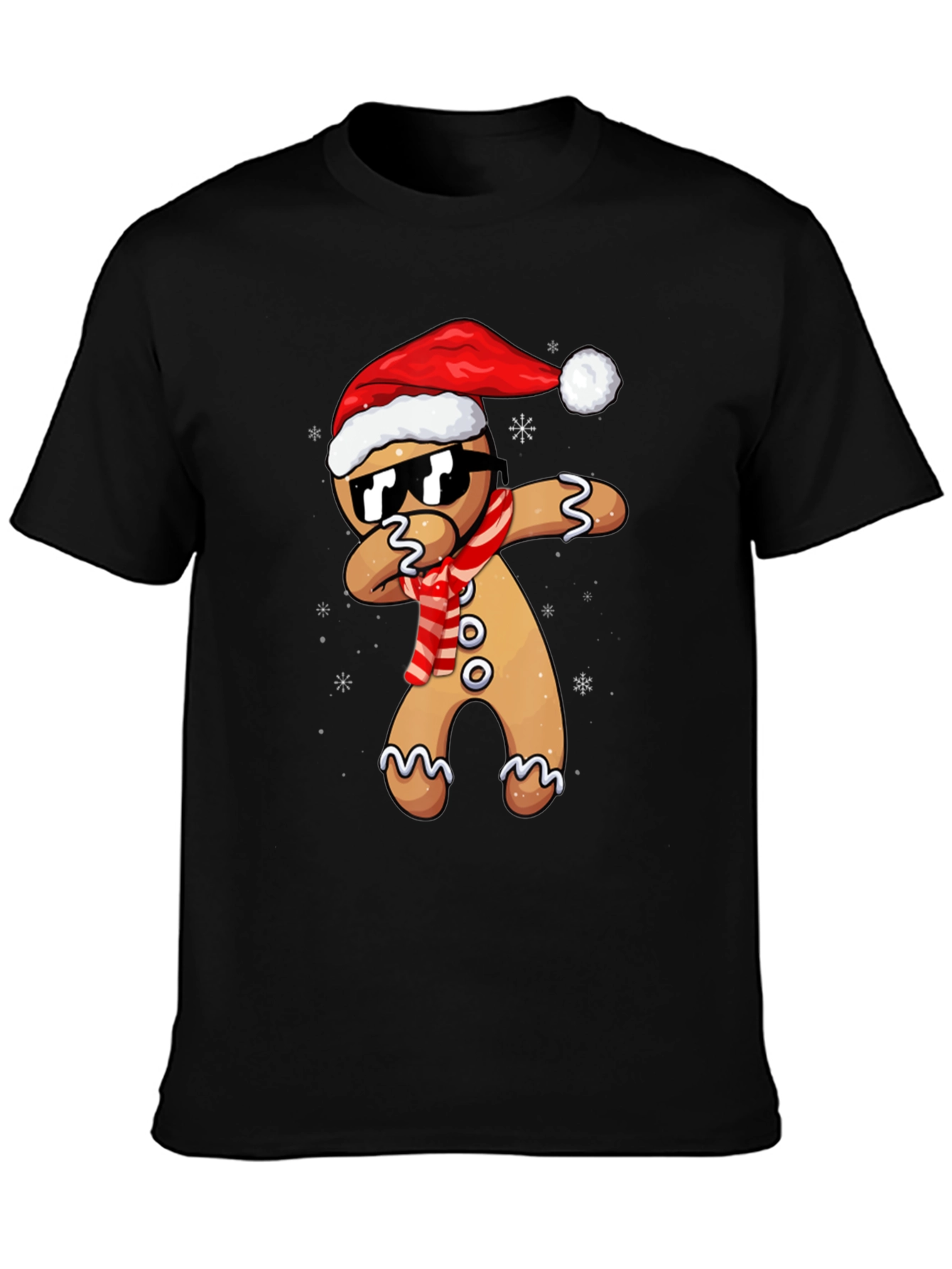 Gingerbread Man Dabbing Christmas T-Shirt