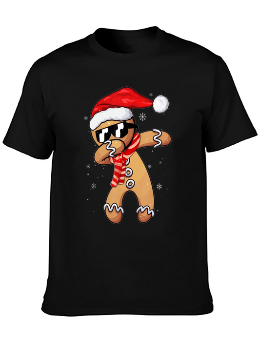 Gingerbread Man Dabbing Christmas T-Shirt