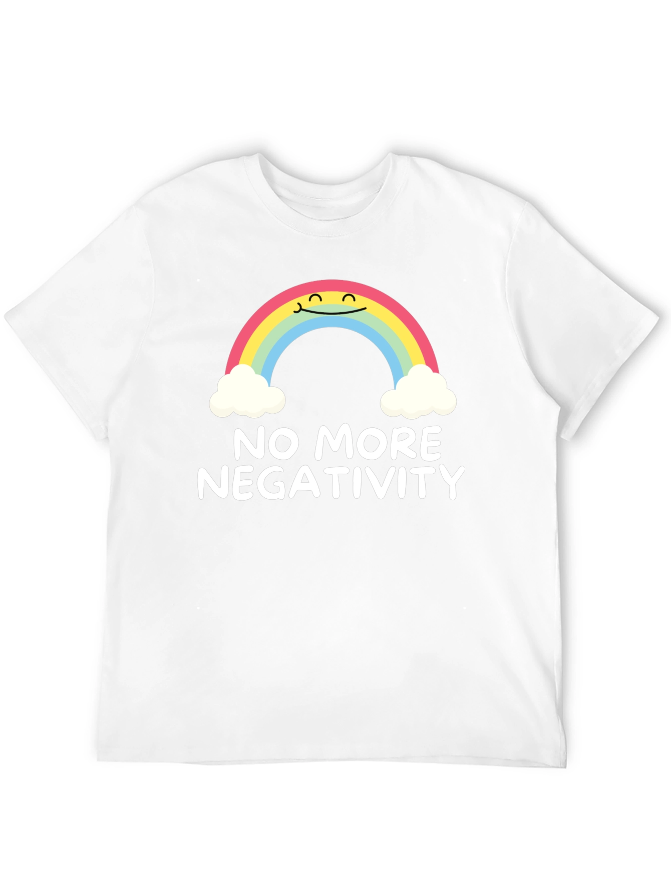 Optimistic Rainbow Graphic Tee - No More Negativity