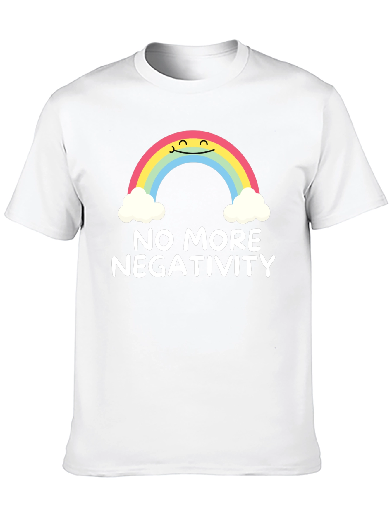 Optimistic Rainbow Graphic Tee - No More Negativity