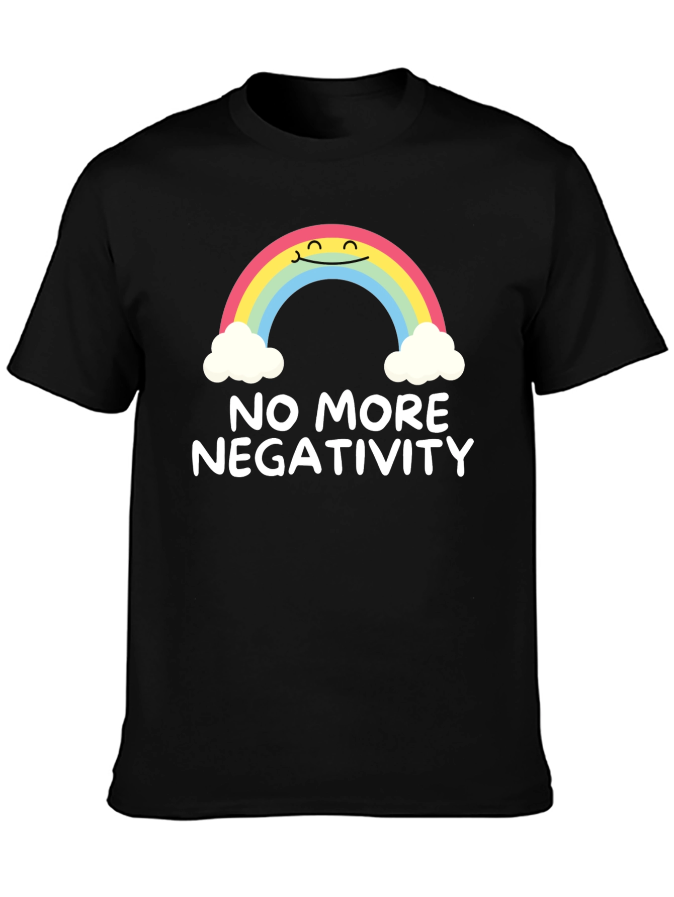 Optimistic Rainbow Graphic Tee - No More Negativity