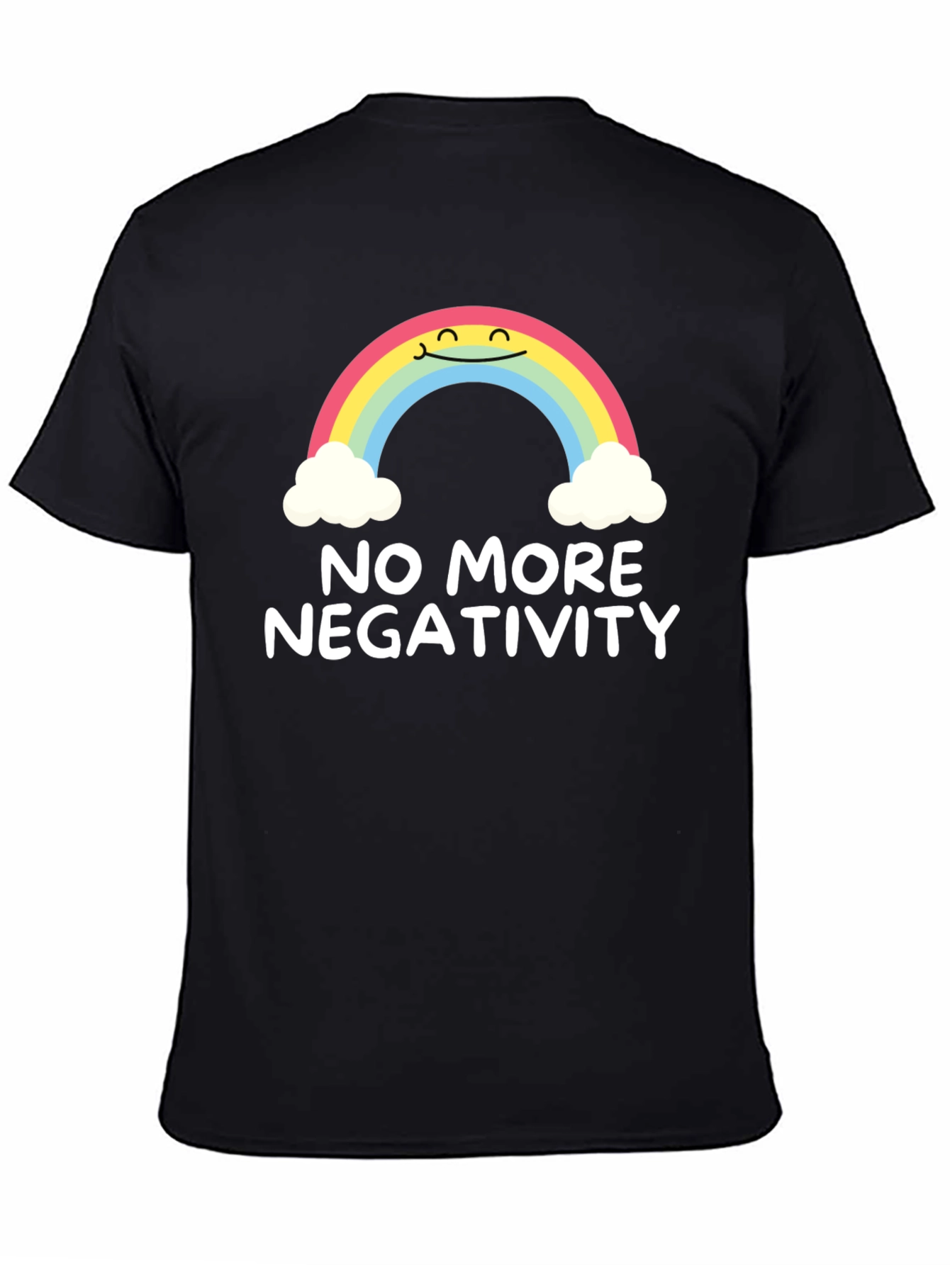 Optimistic Rainbow Graphic Tee - No More Negativity