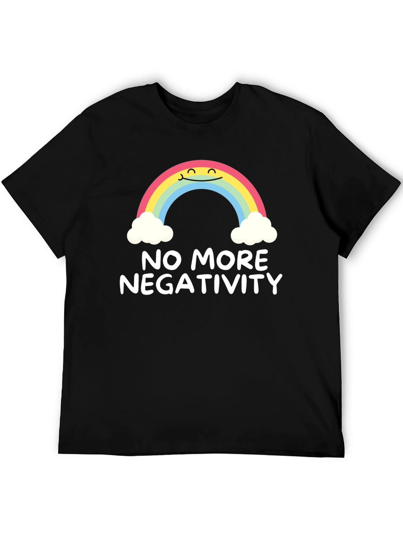 Optimistic Rainbow Graphic Tee - No More Negativity