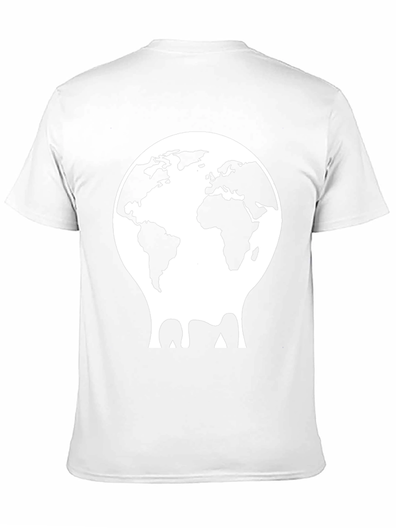 Melting Globe Graphic Tee - Black Cotton T-Shirt