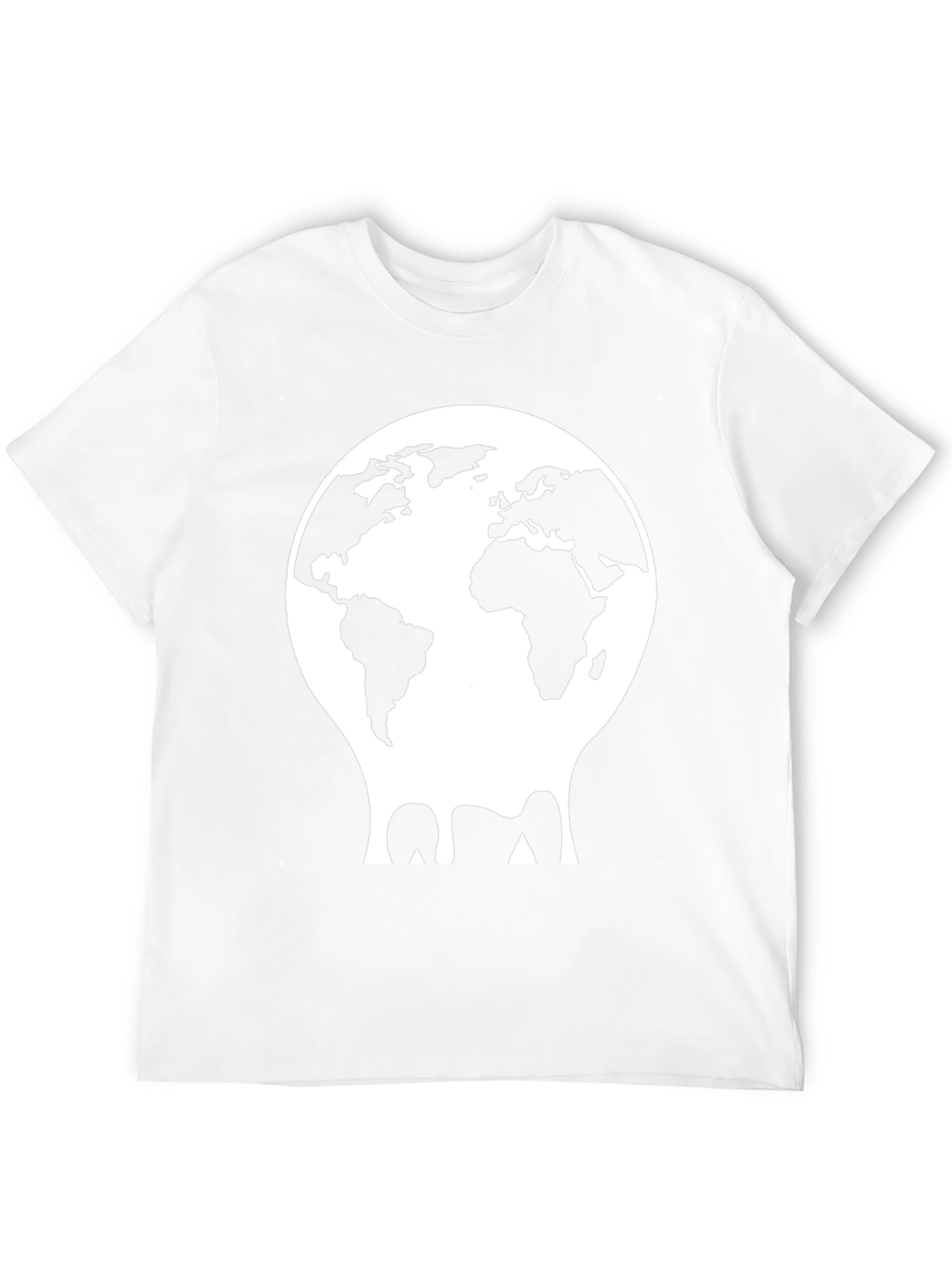 Melting Globe Graphic Tee - Black Cotton T-Shirt