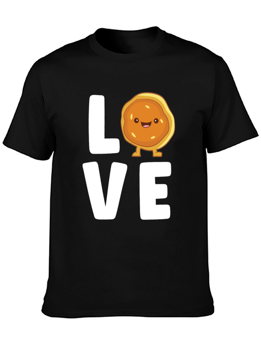 Love Pancake Graphic T-Shirt - Black