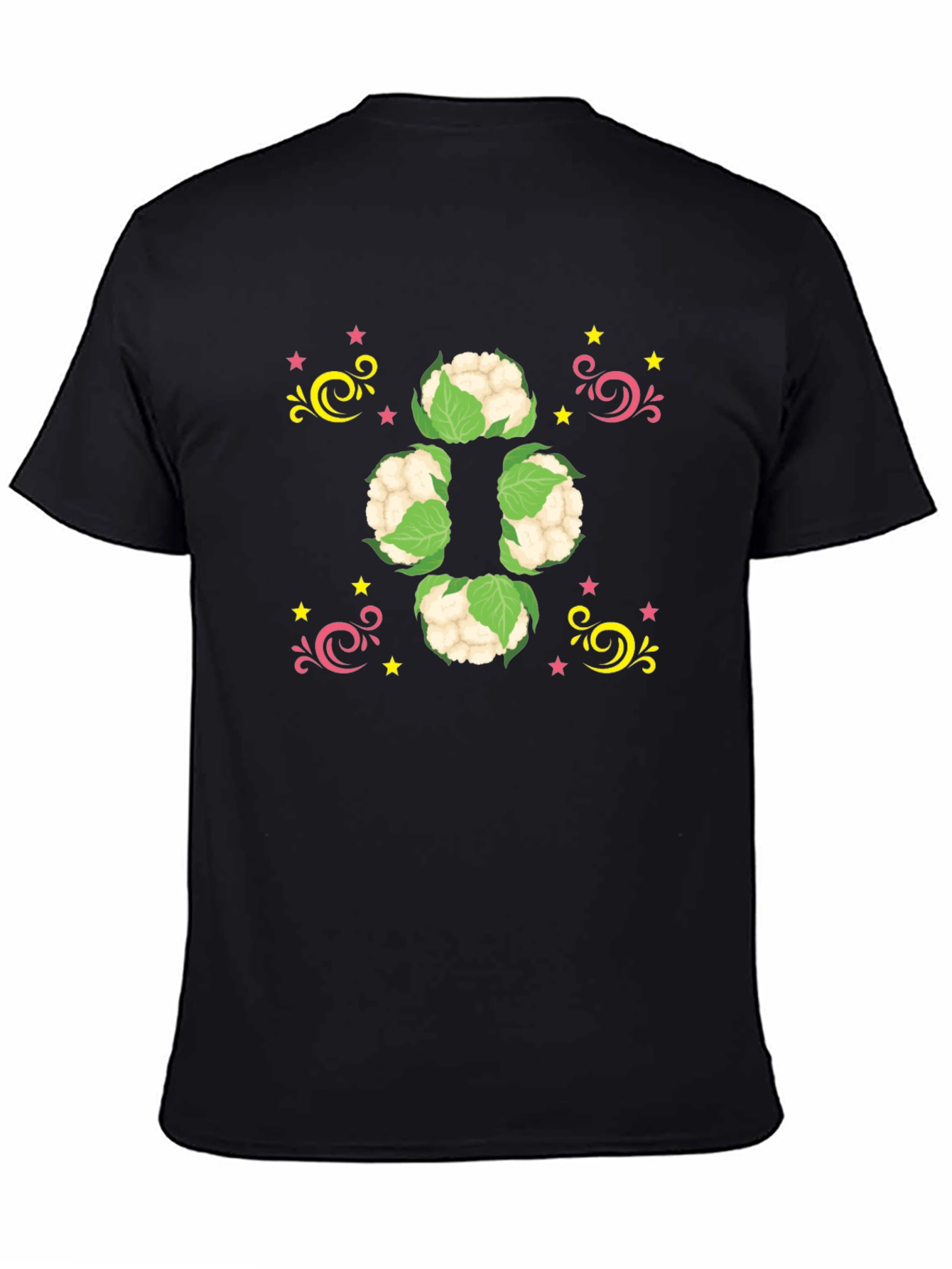 Cauliflower Starburst Black T-Shirt