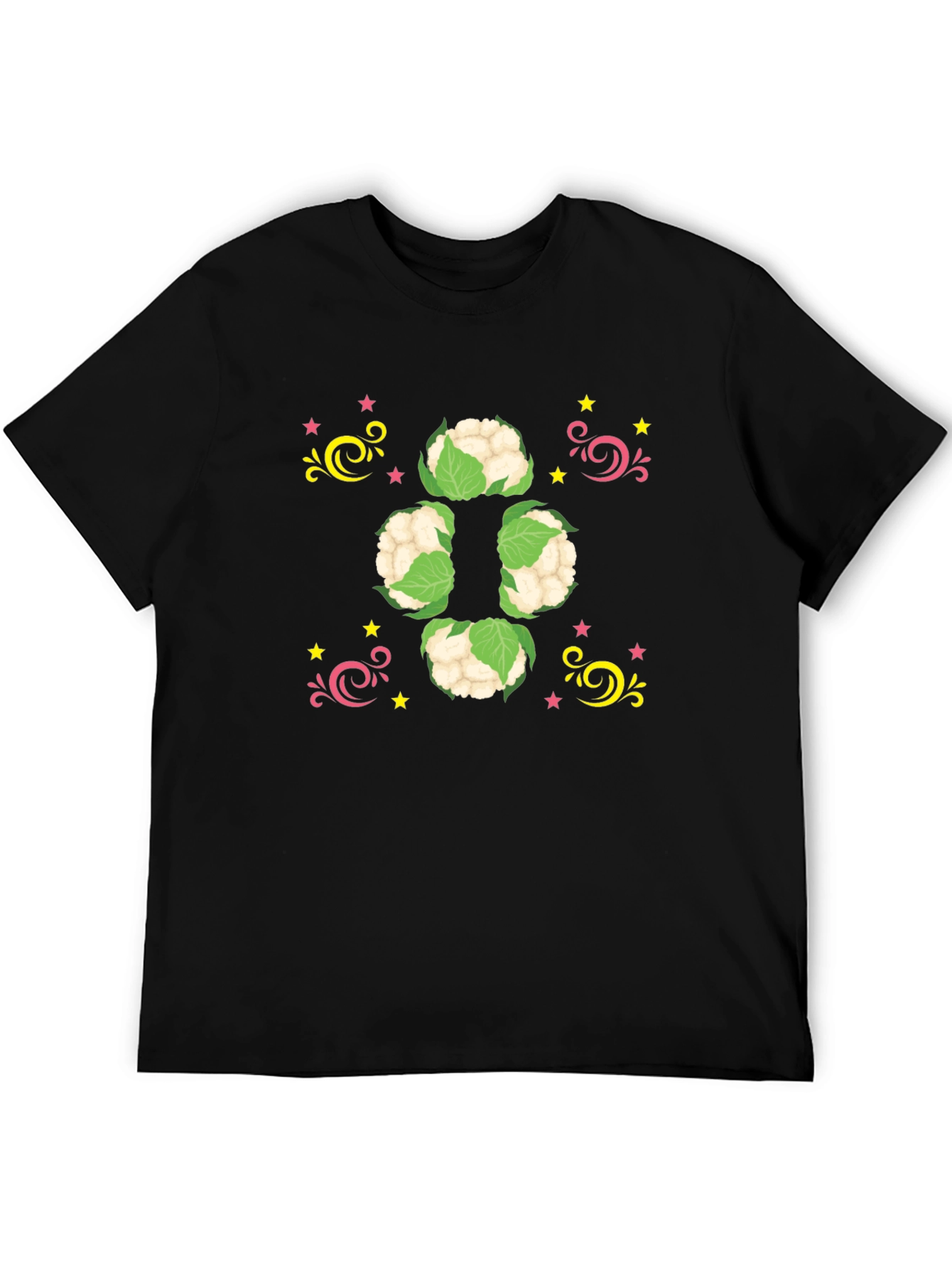 Cauliflower Starburst Black T-Shirt