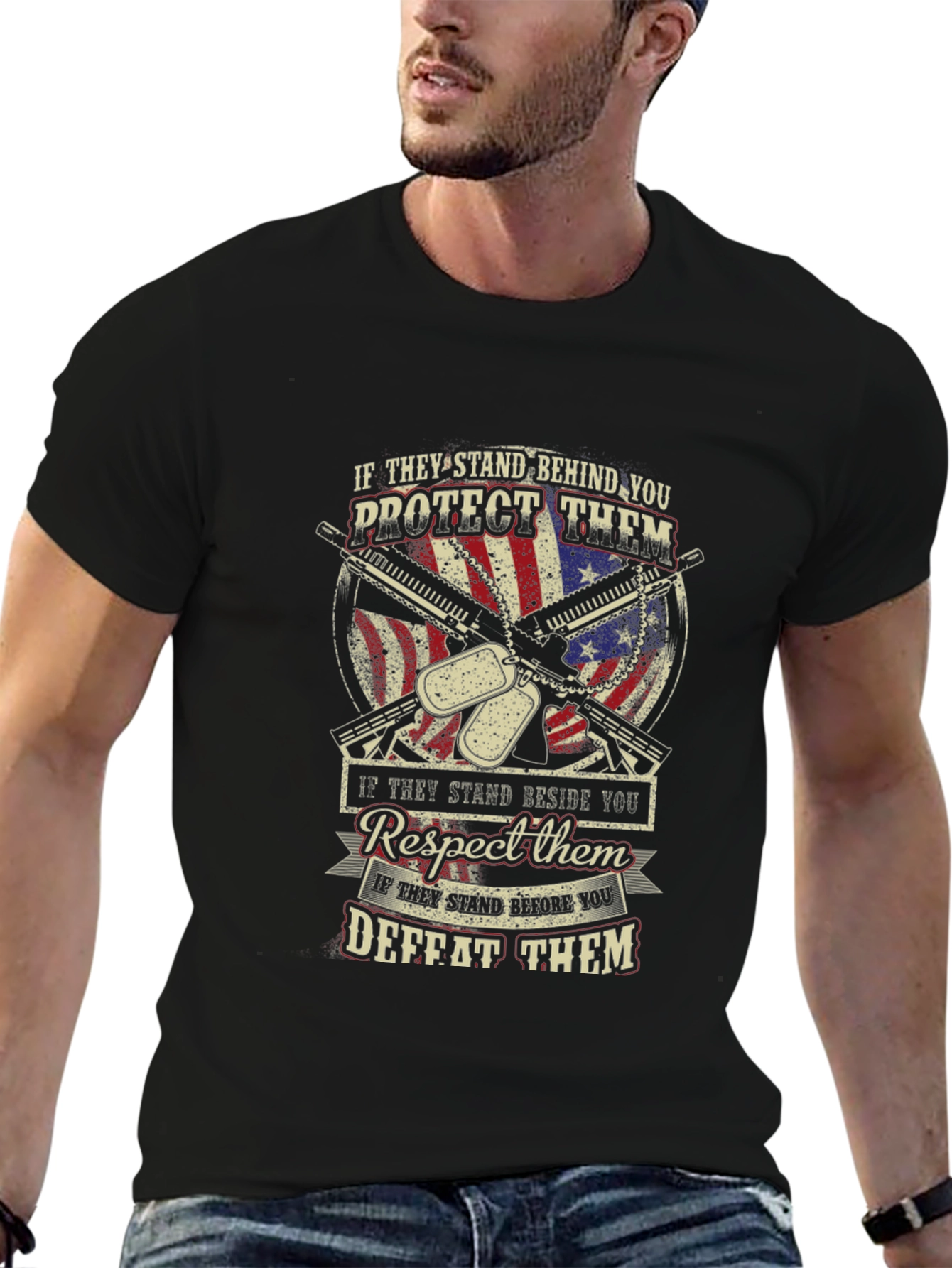 Patriotic Veteran Graphic T-Shirt