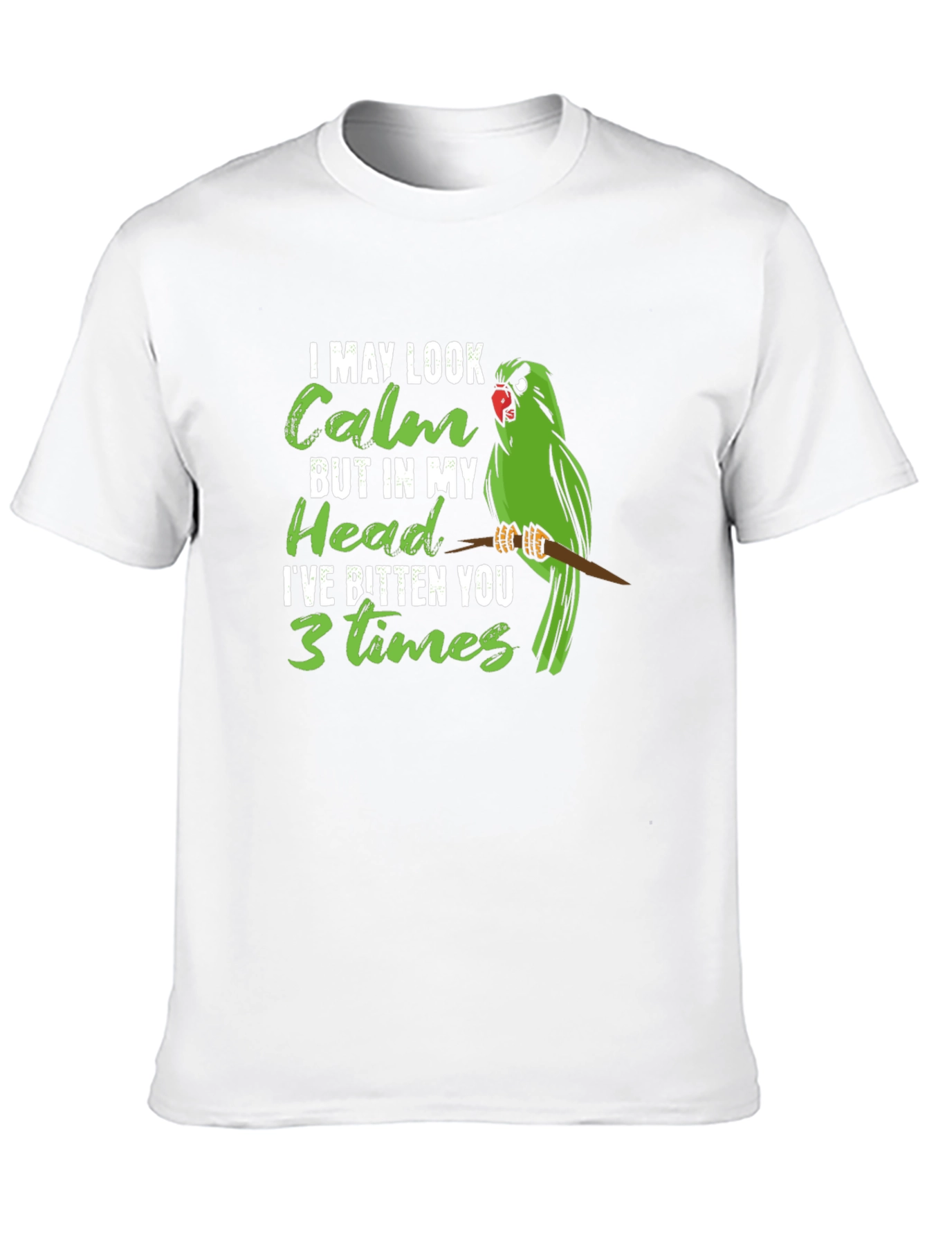 Calm Parrot Graphic Tee - Novelty Bird Lover Shirt