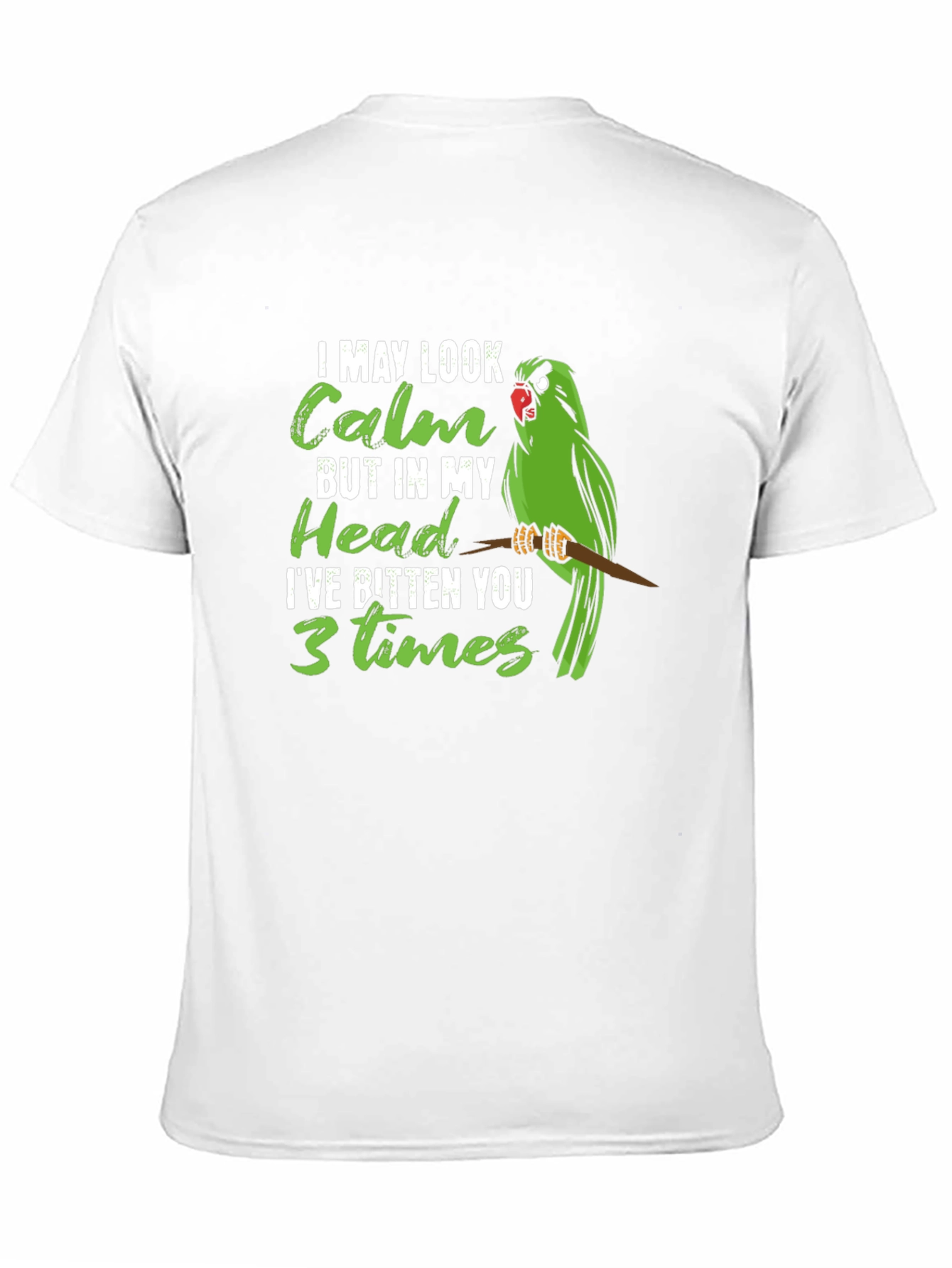 Calm Parrot Graphic Tee - Novelty Bird Lover Shirt