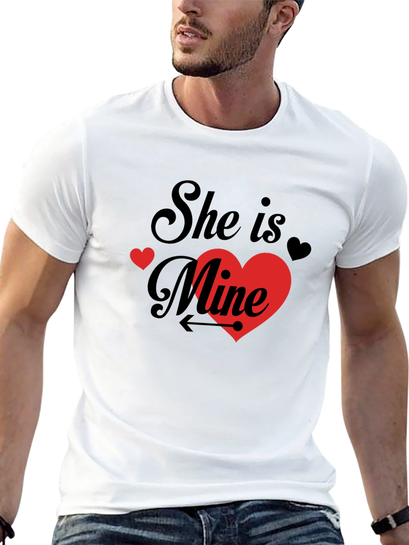 She is Mine Valentines Day Graphic T-Shirt