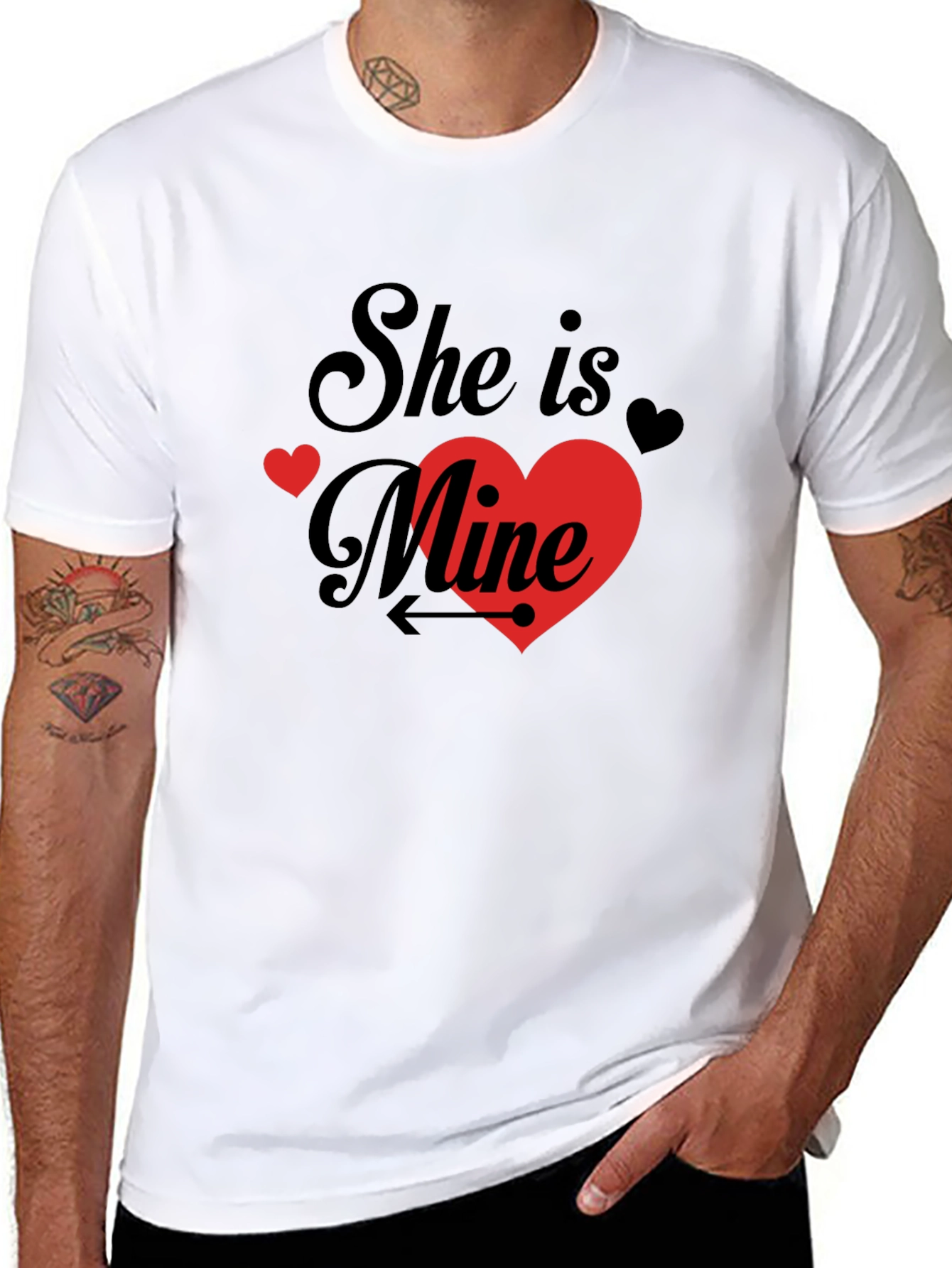 She is Mine Valentines Day Graphic T-Shirt