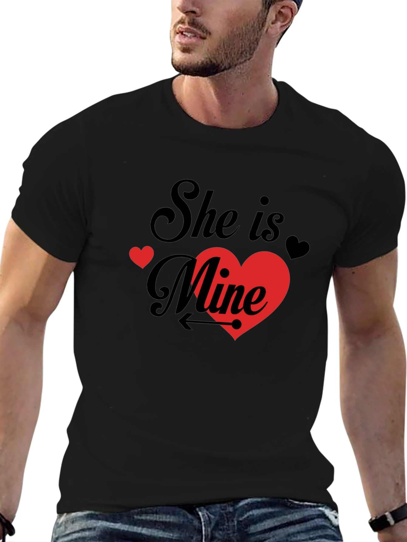She is Mine Valentines Day Graphic T-Shirt