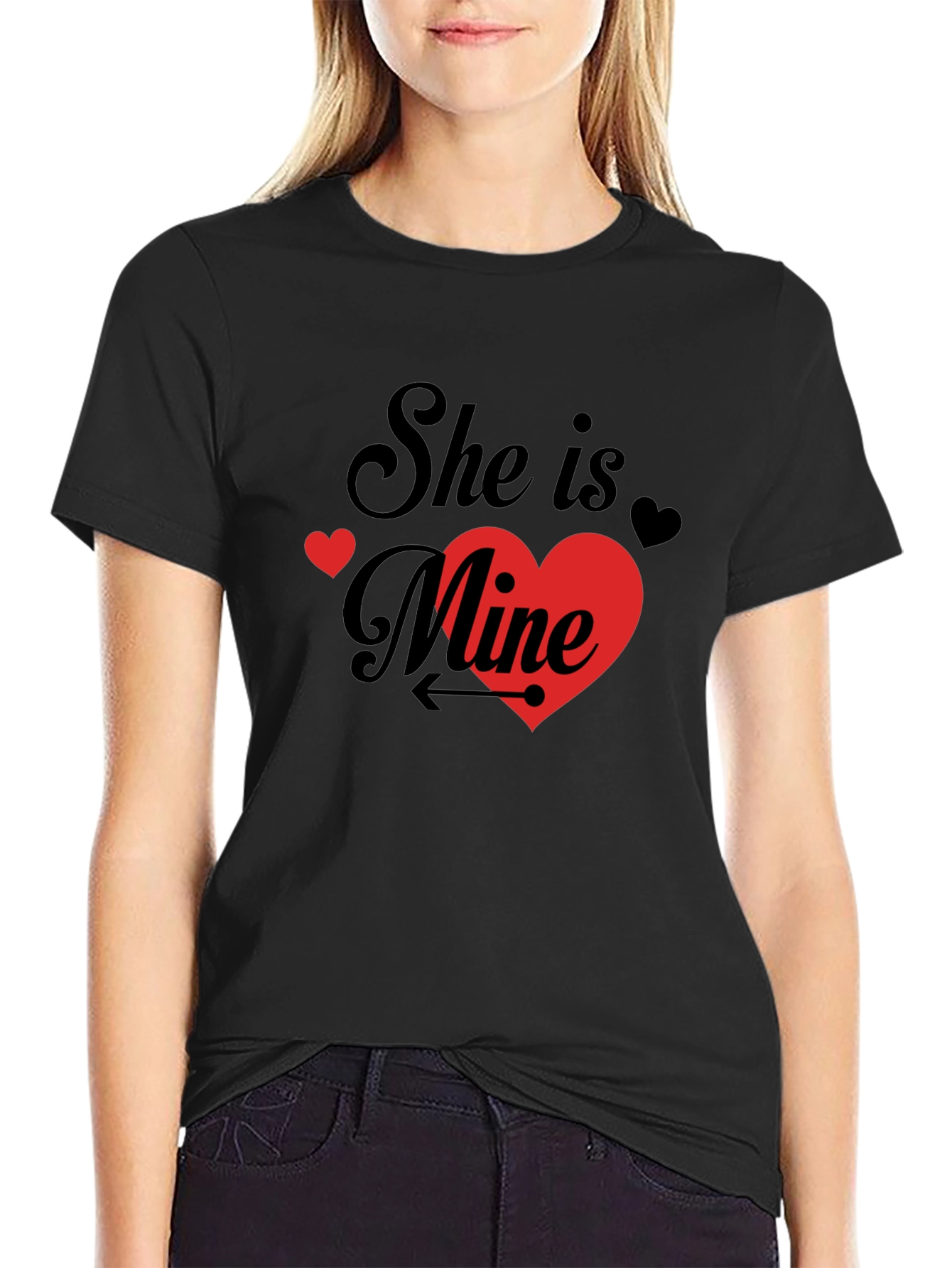 She is Mine Valentines Day Graphic T-Shirt