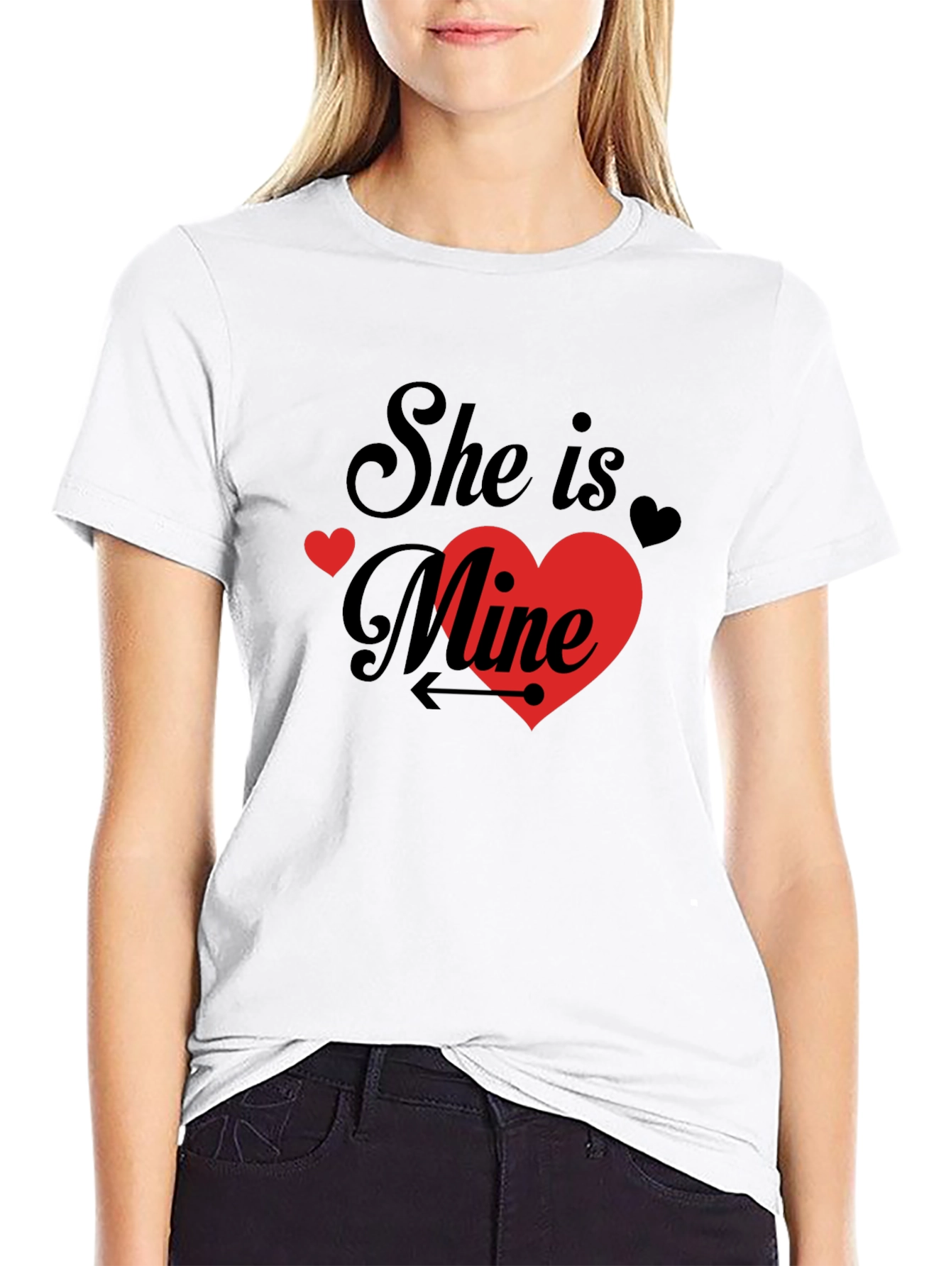 She is Mine Valentines Day Graphic T-Shirt