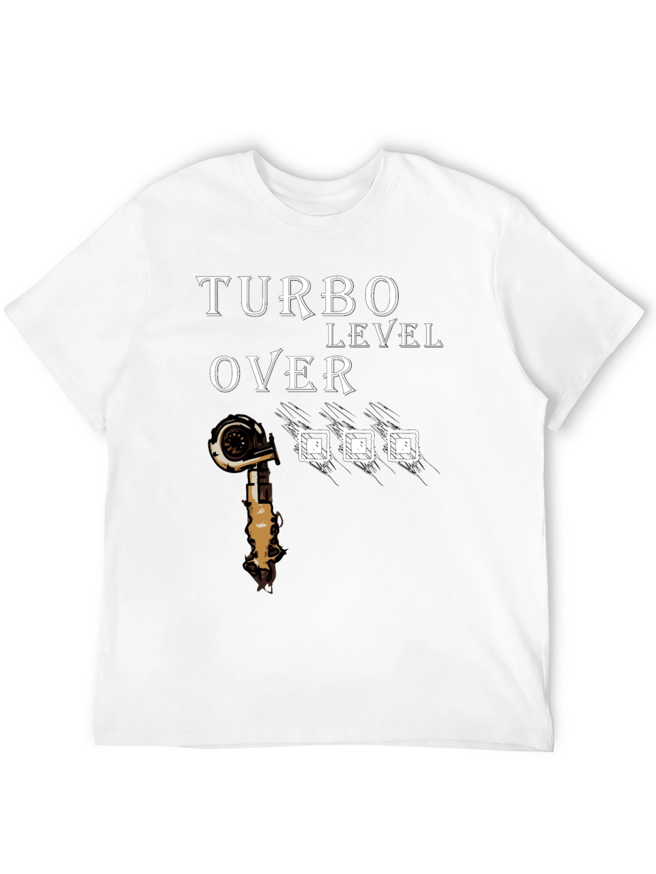 Turbo Level Over Black Graphic T-Shirt