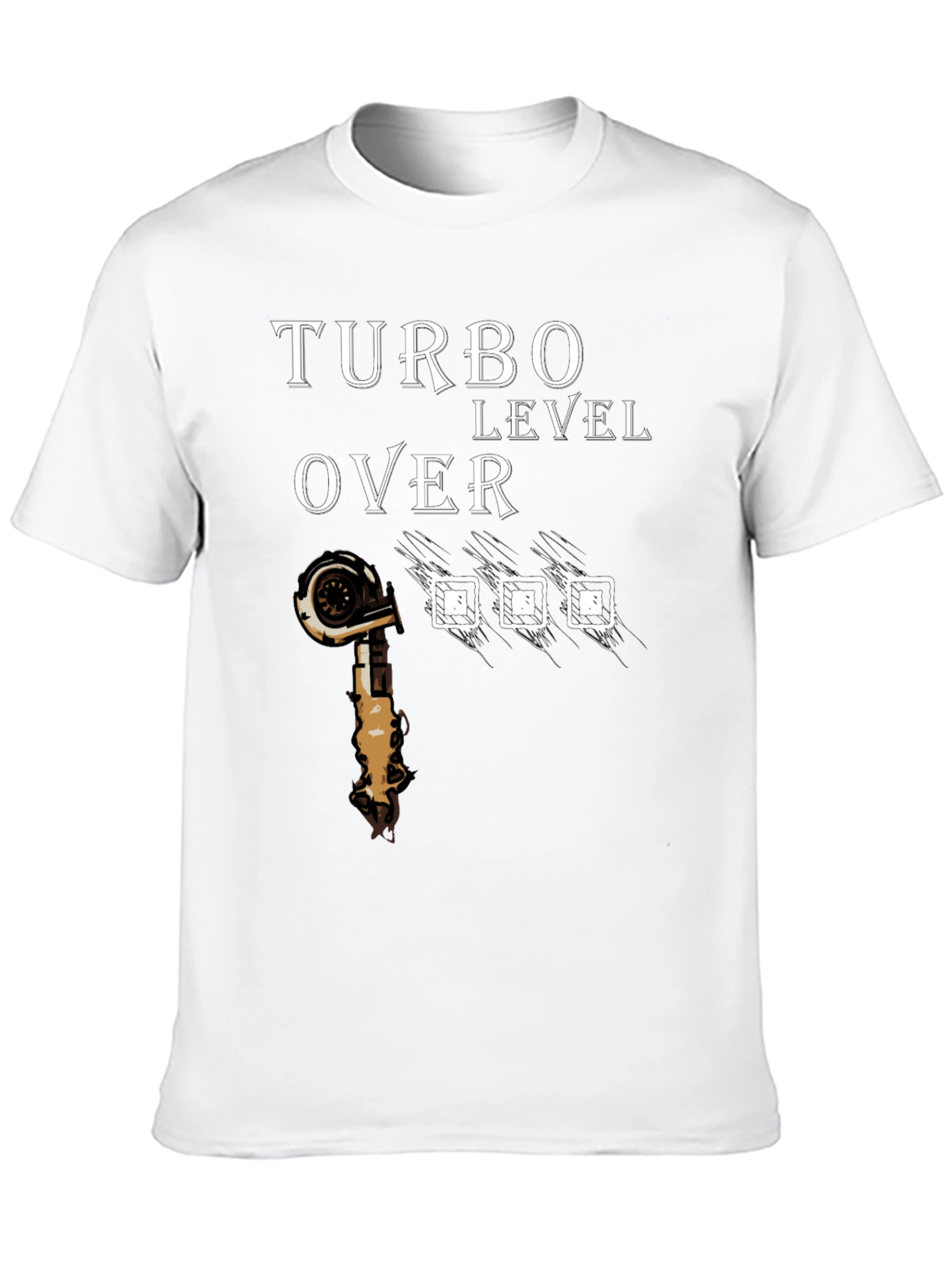 Turbo Level Over Black Graphic T-Shirt