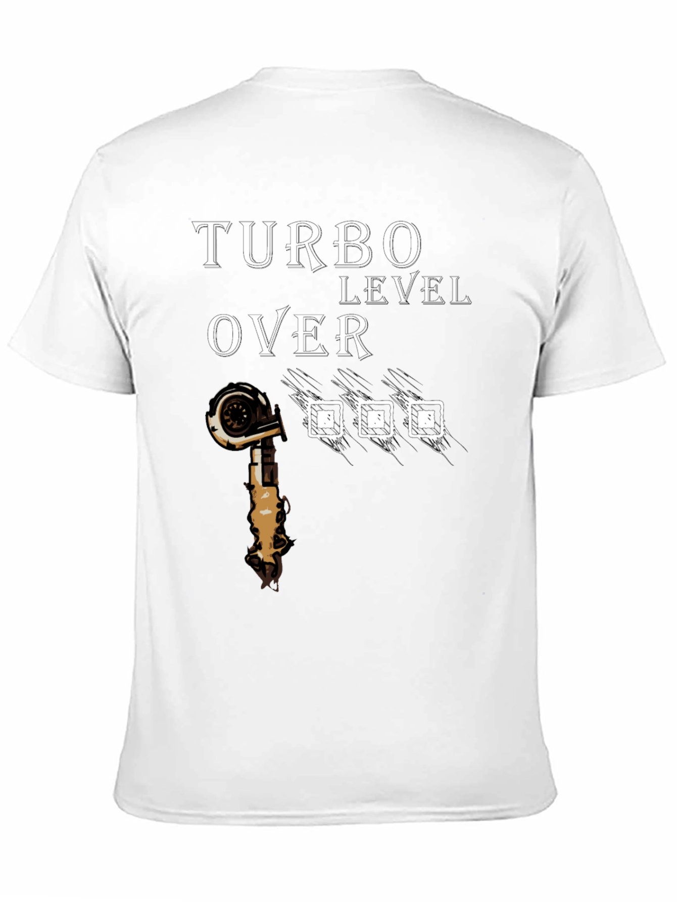 Turbo Level Over Black Graphic T-Shirt