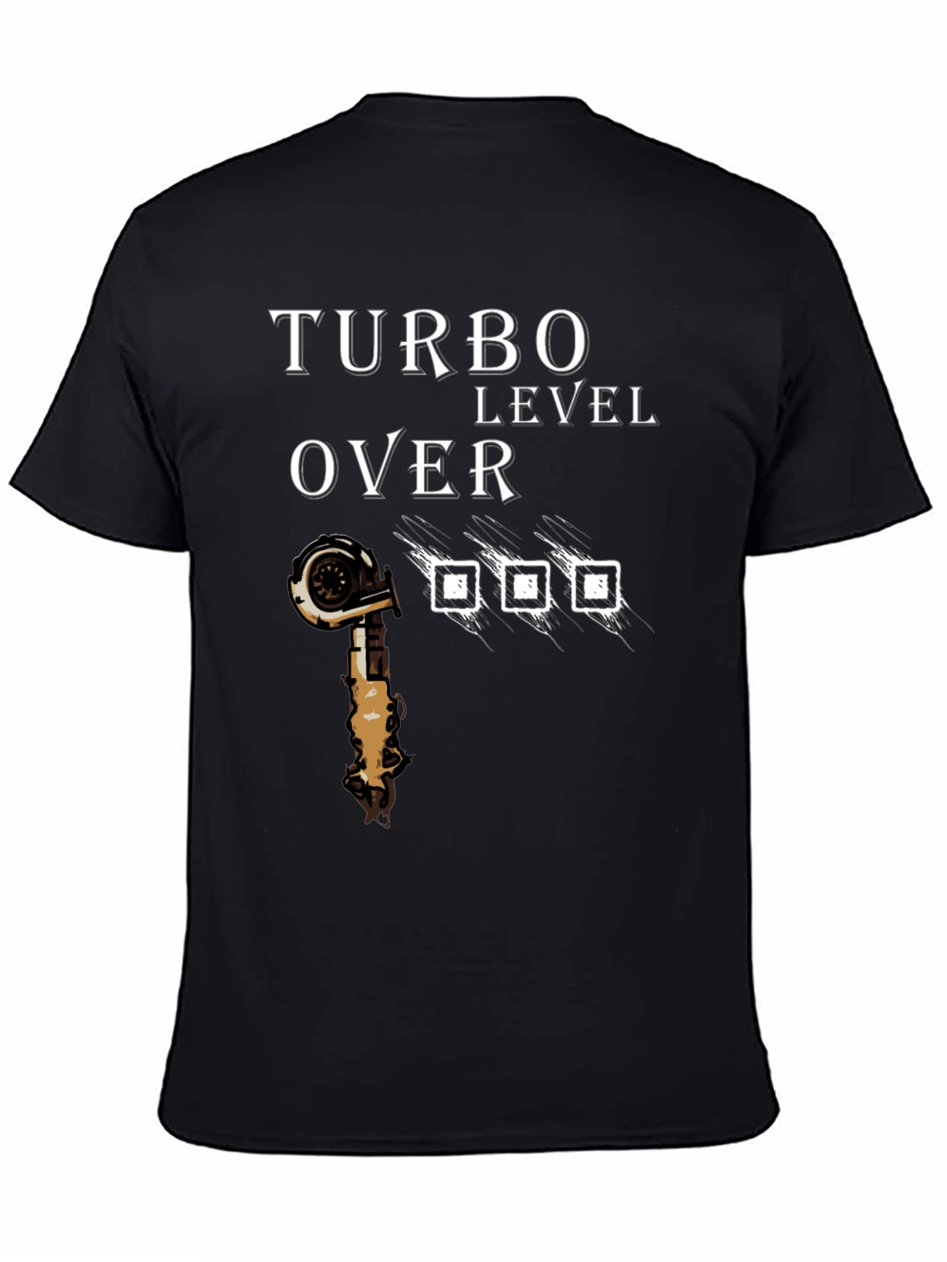 Turbo Level Over Black Graphic T-Shirt