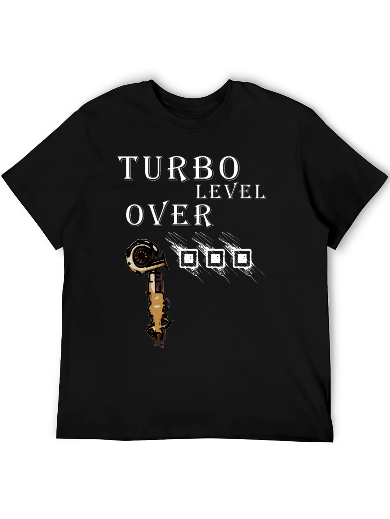 Turbo Level Over Black Graphic T-Shirt
