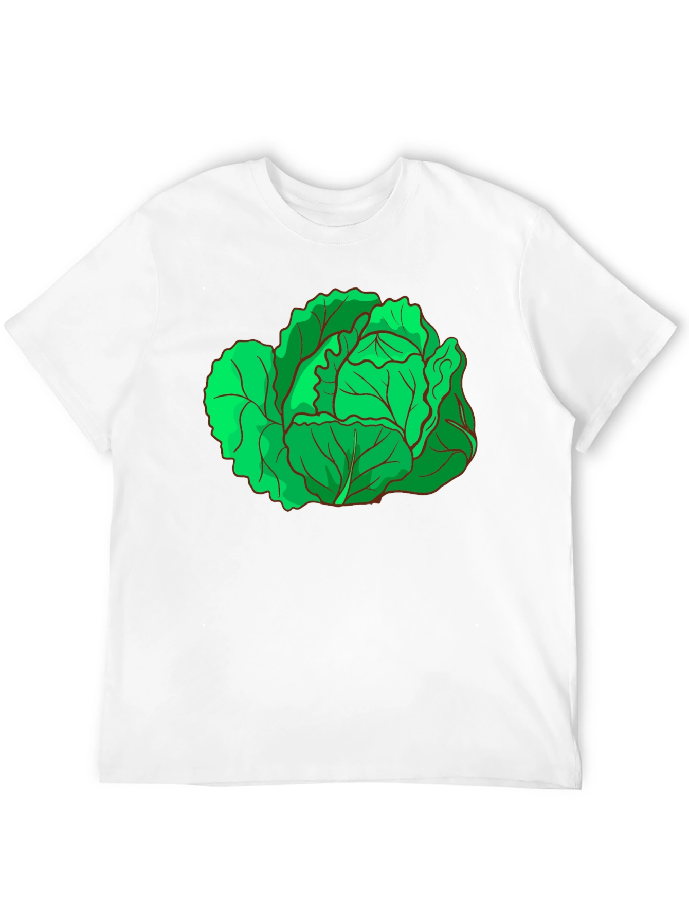 Cabbage Graphic Tee - Black Cotton T-Shirt