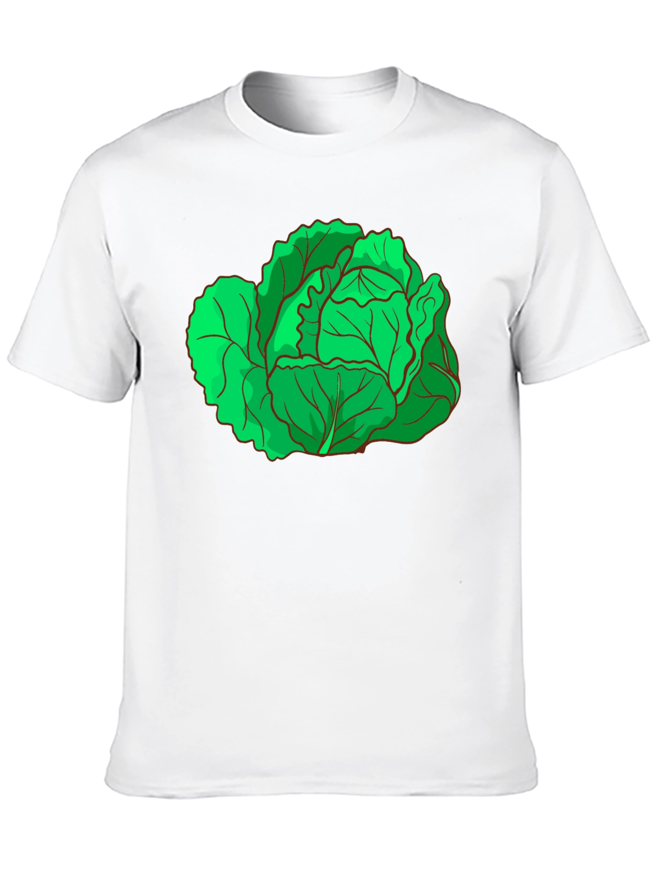 Cabbage Graphic Tee - Black Cotton T-Shirt
