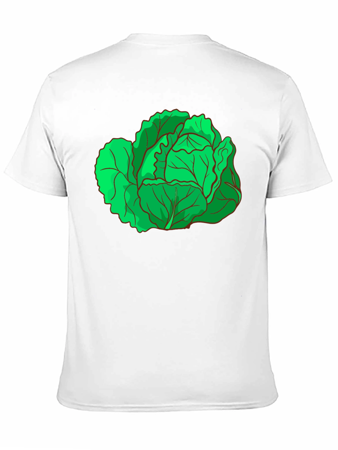 Cabbage Graphic Tee - Black Cotton T-Shirt