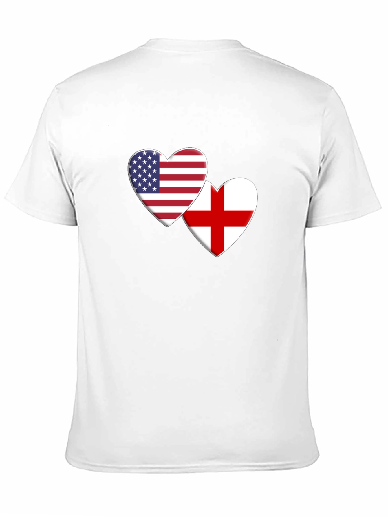 USA & England Heart Flag T-Shirt