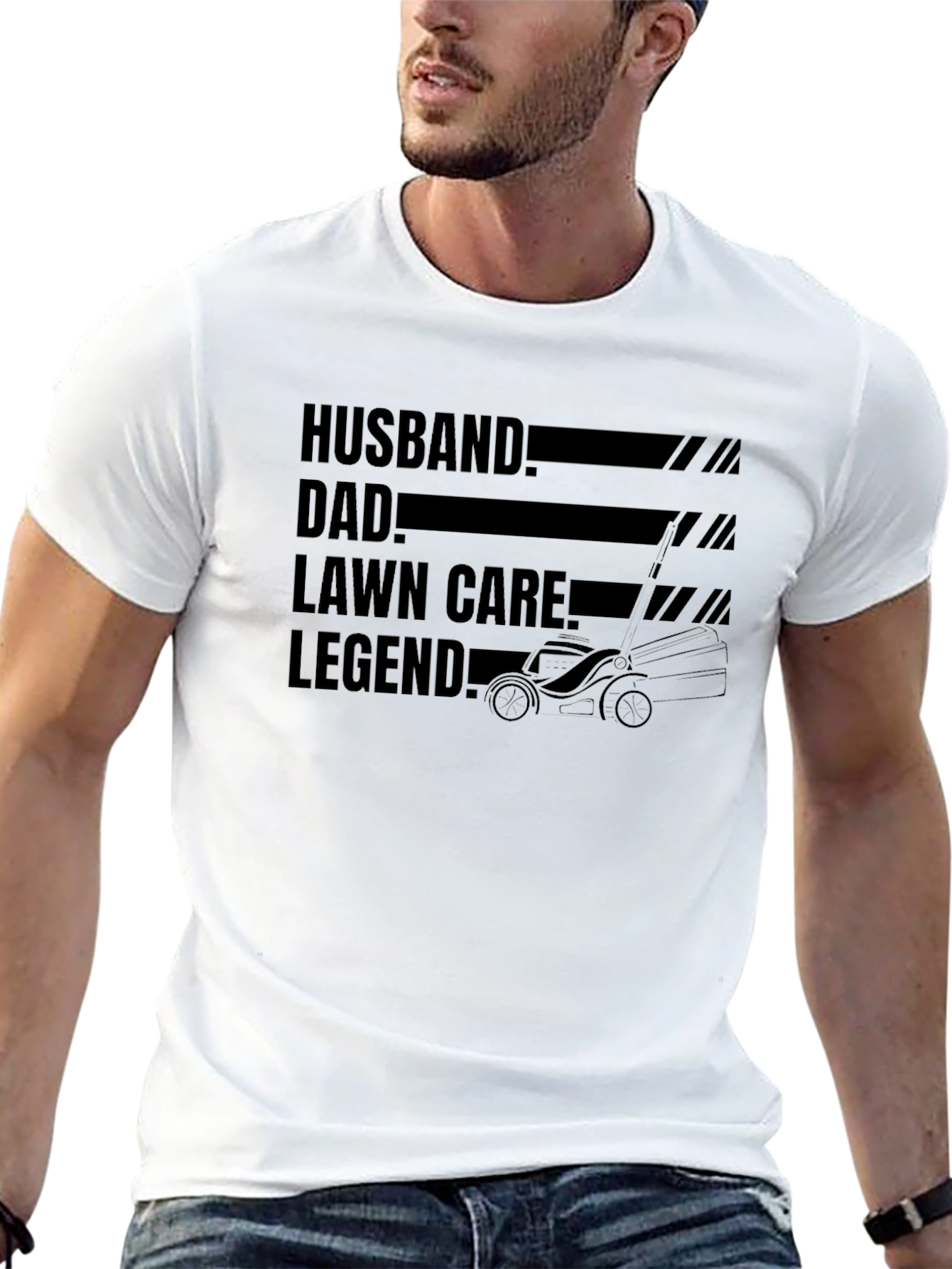 Husband Dad Lawn Care Legend T-Shirt