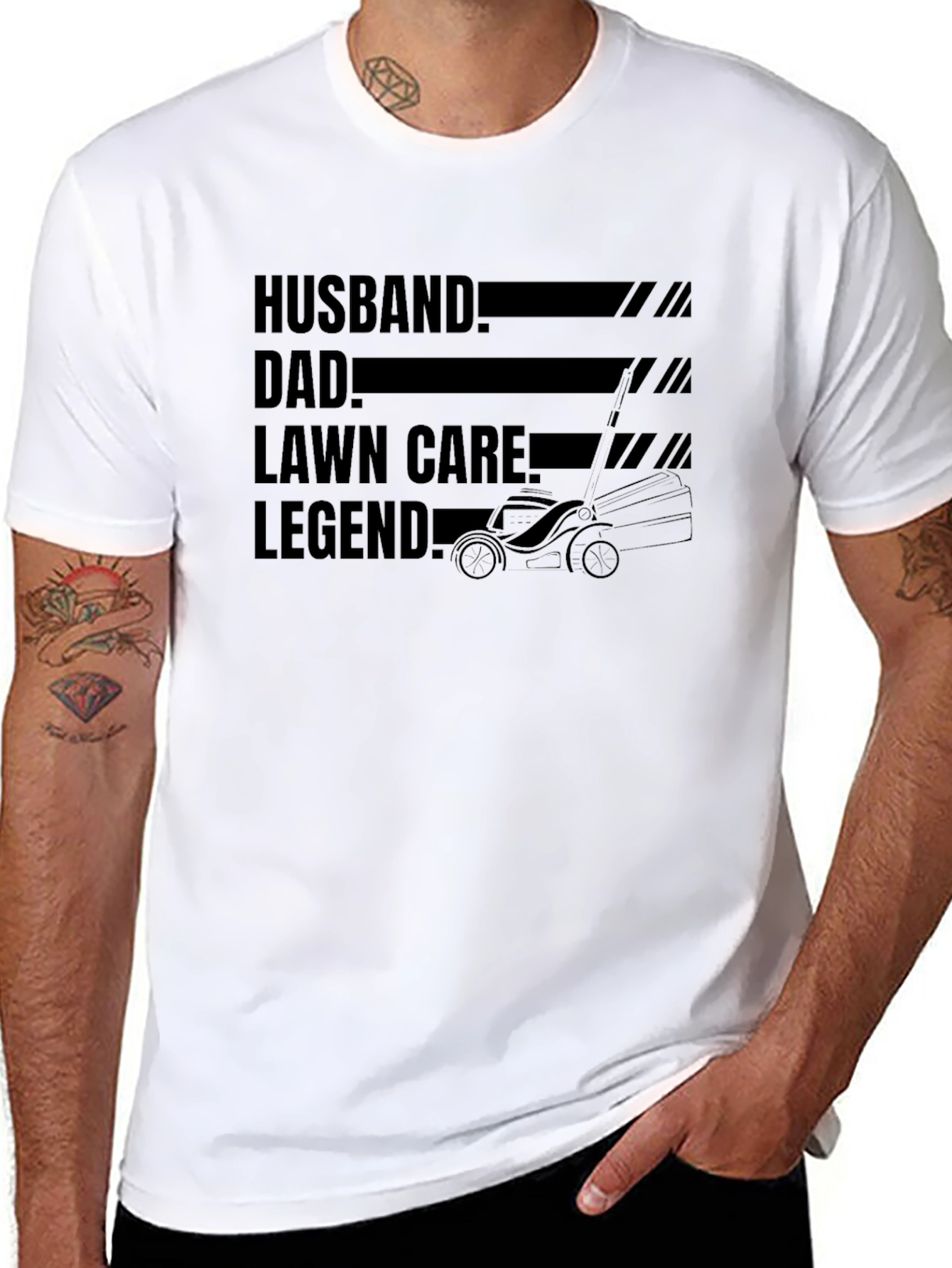 Husband Dad Lawn Care Legend T-Shirt