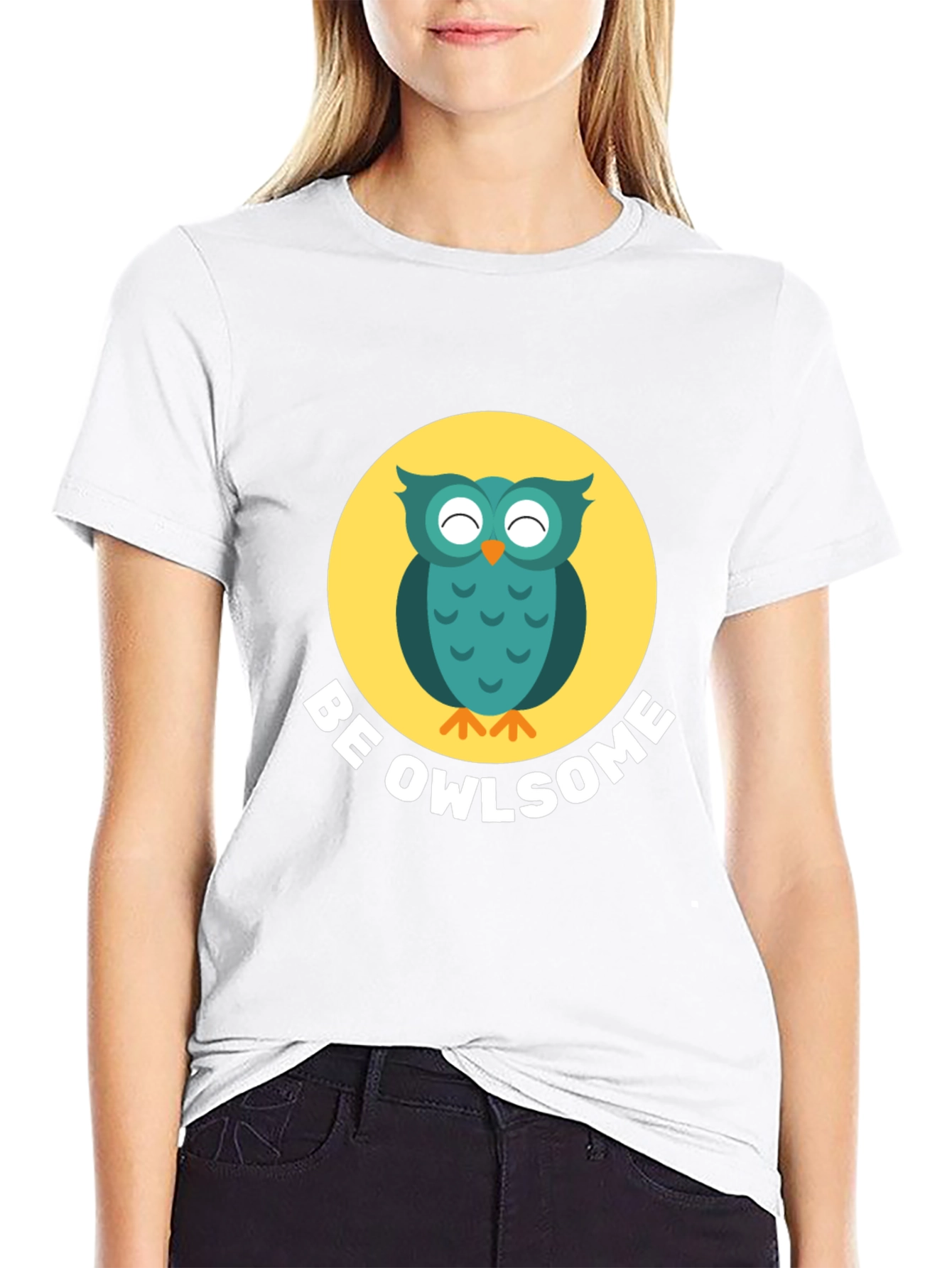 Be Owlsome Graphic Tee - Black Cotton T-Shirt