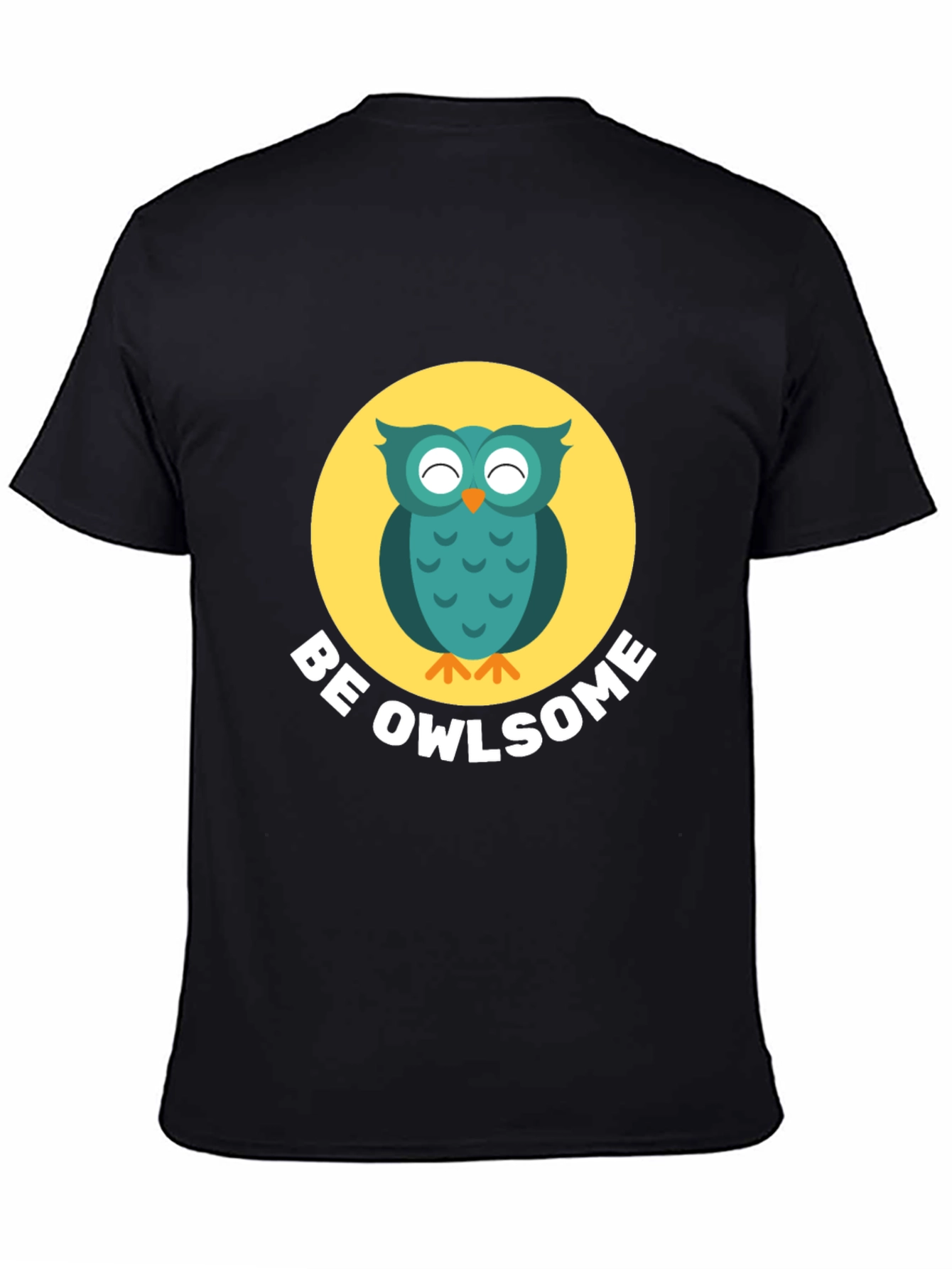 Be Owlsome Graphic Tee - Black Cotton T-Shirt