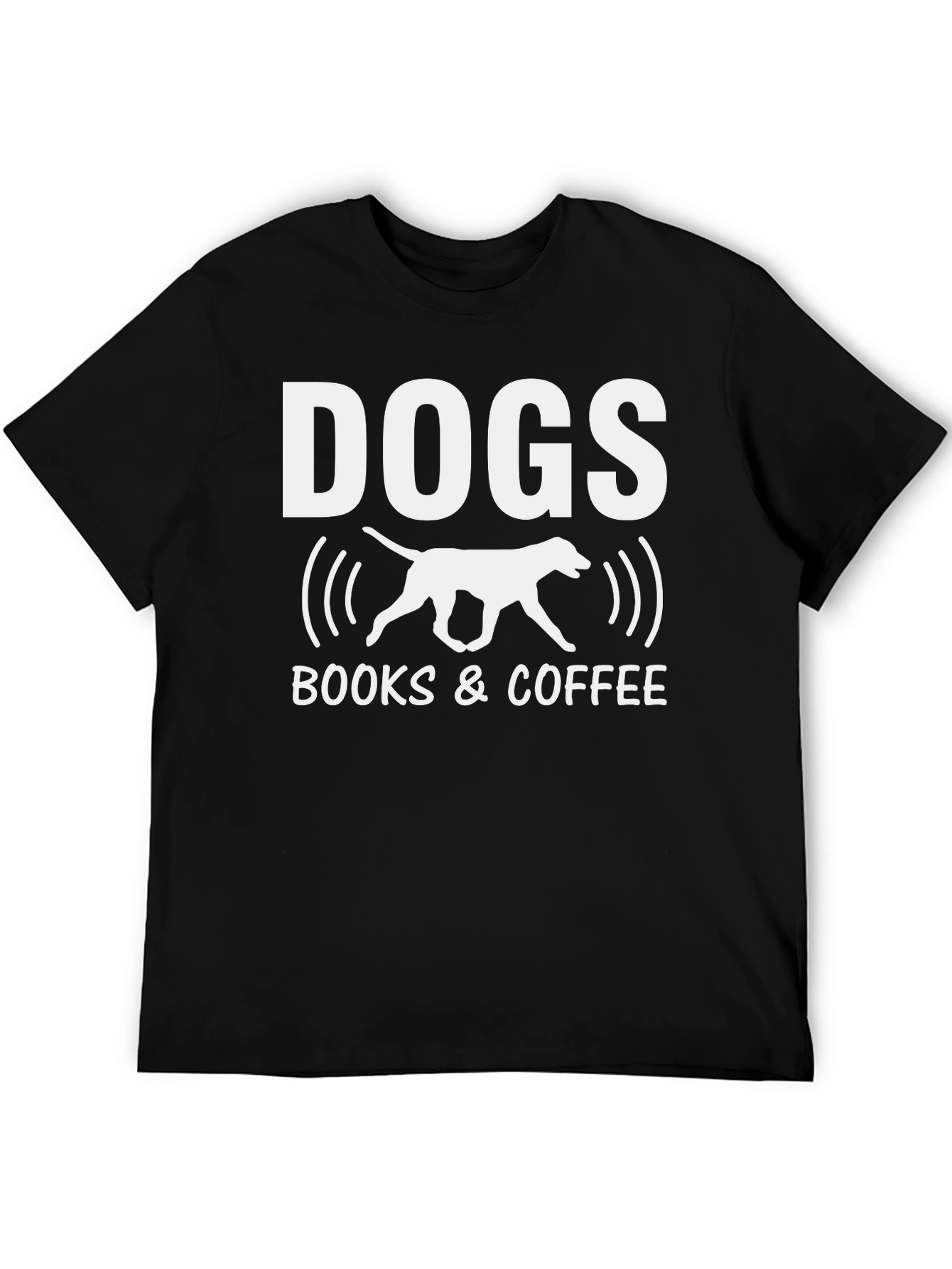 Dogs Books & Coffee Graphic Tee