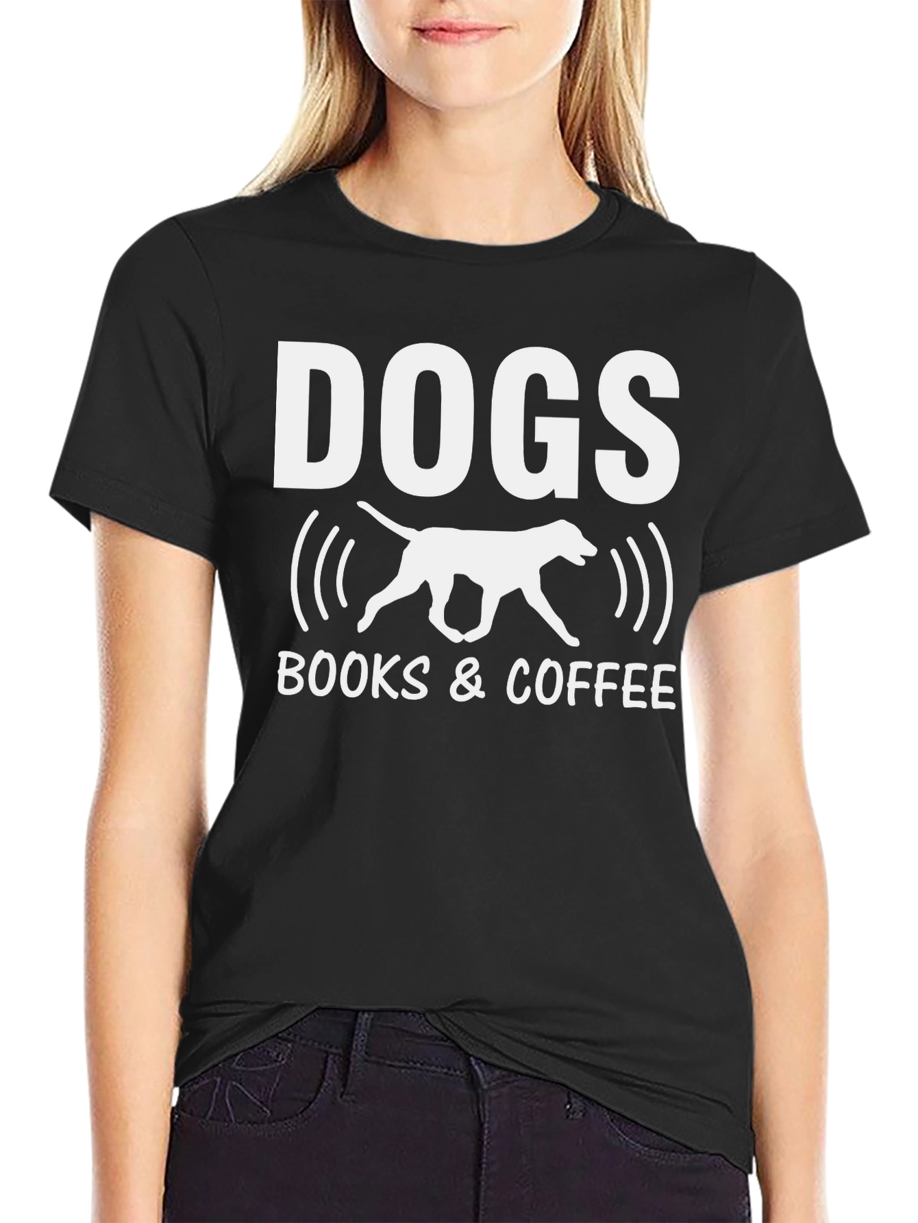 Dogs Books & Coffee Graphic Tee