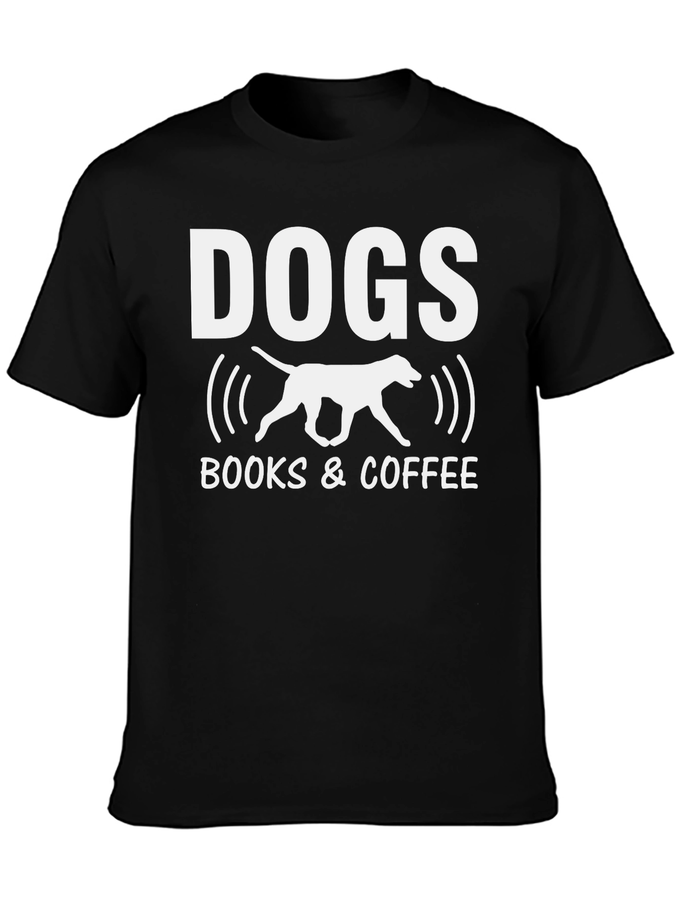 Dogs Books & Coffee Graphic Tee