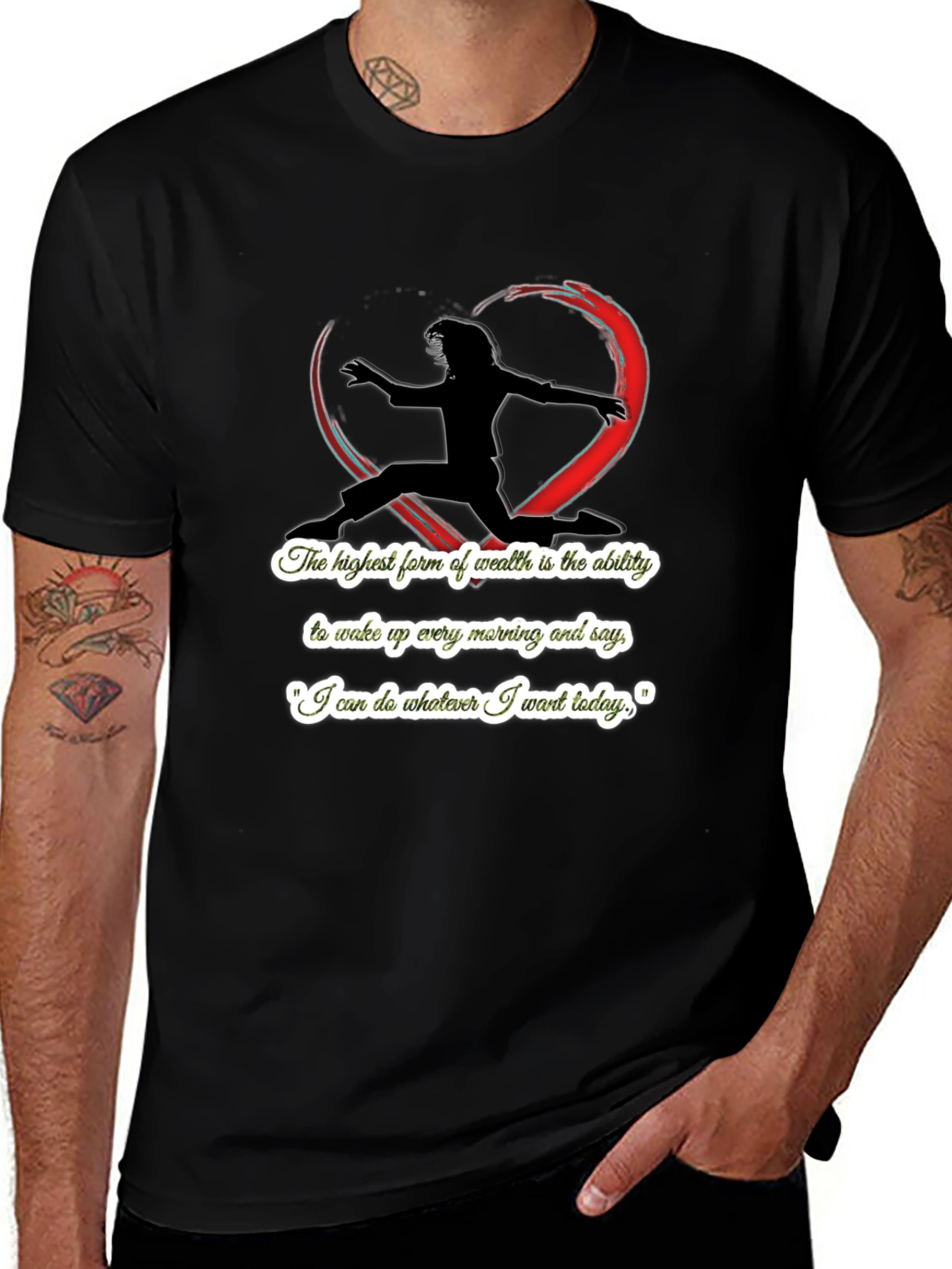 Inspirational Silhouette Graphic Black T-Shirt