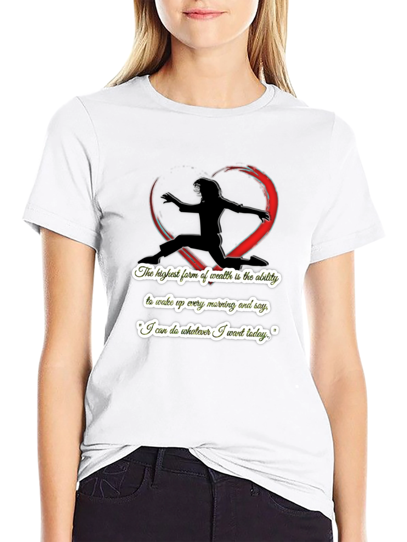 Inspirational Silhouette Graphic Black T-Shirt