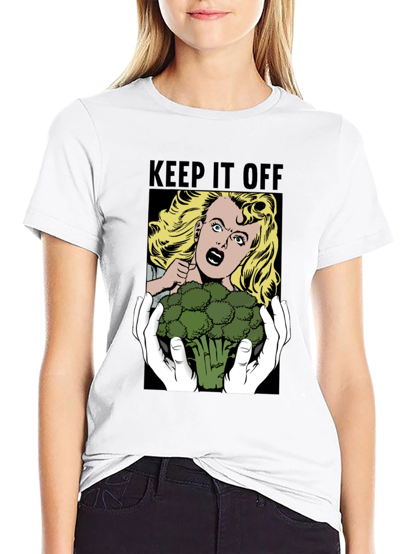 Keep It Off Broccoli T-Shirt Funny Vegan Tee