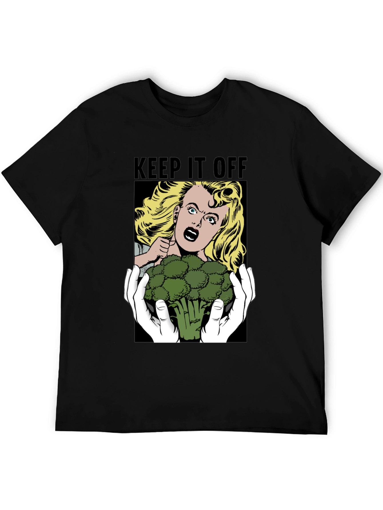 Keep It Off Broccoli T-Shirt Funny Vegan Tee