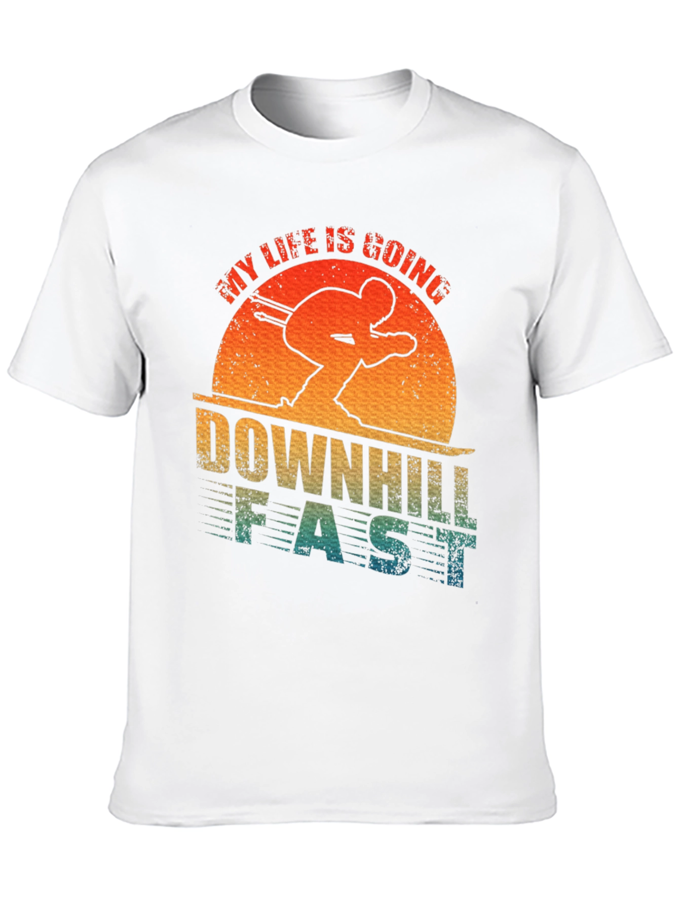 Downhill Fast Skiing Graphic Tee