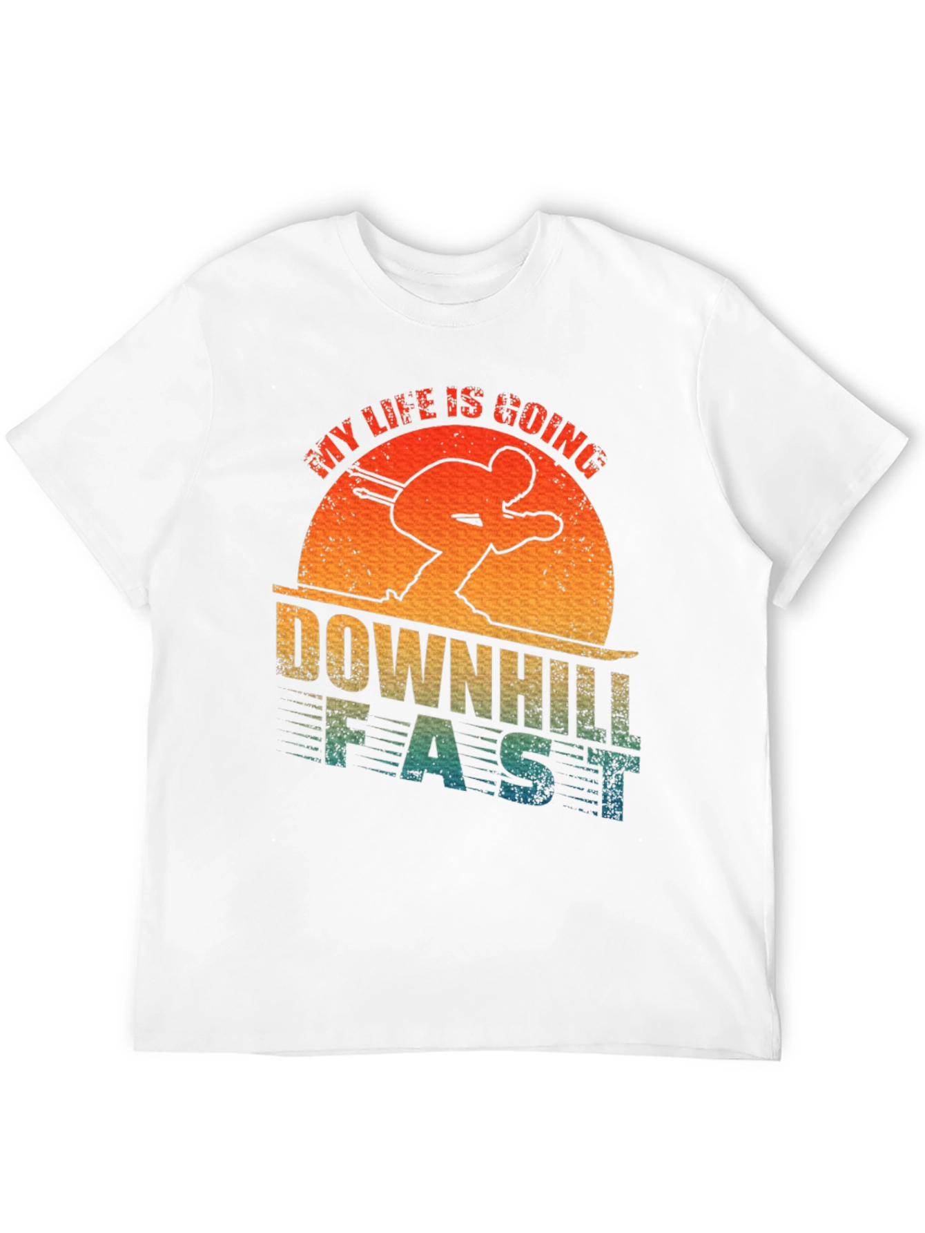 Downhill Fast Skiing Graphic Tee